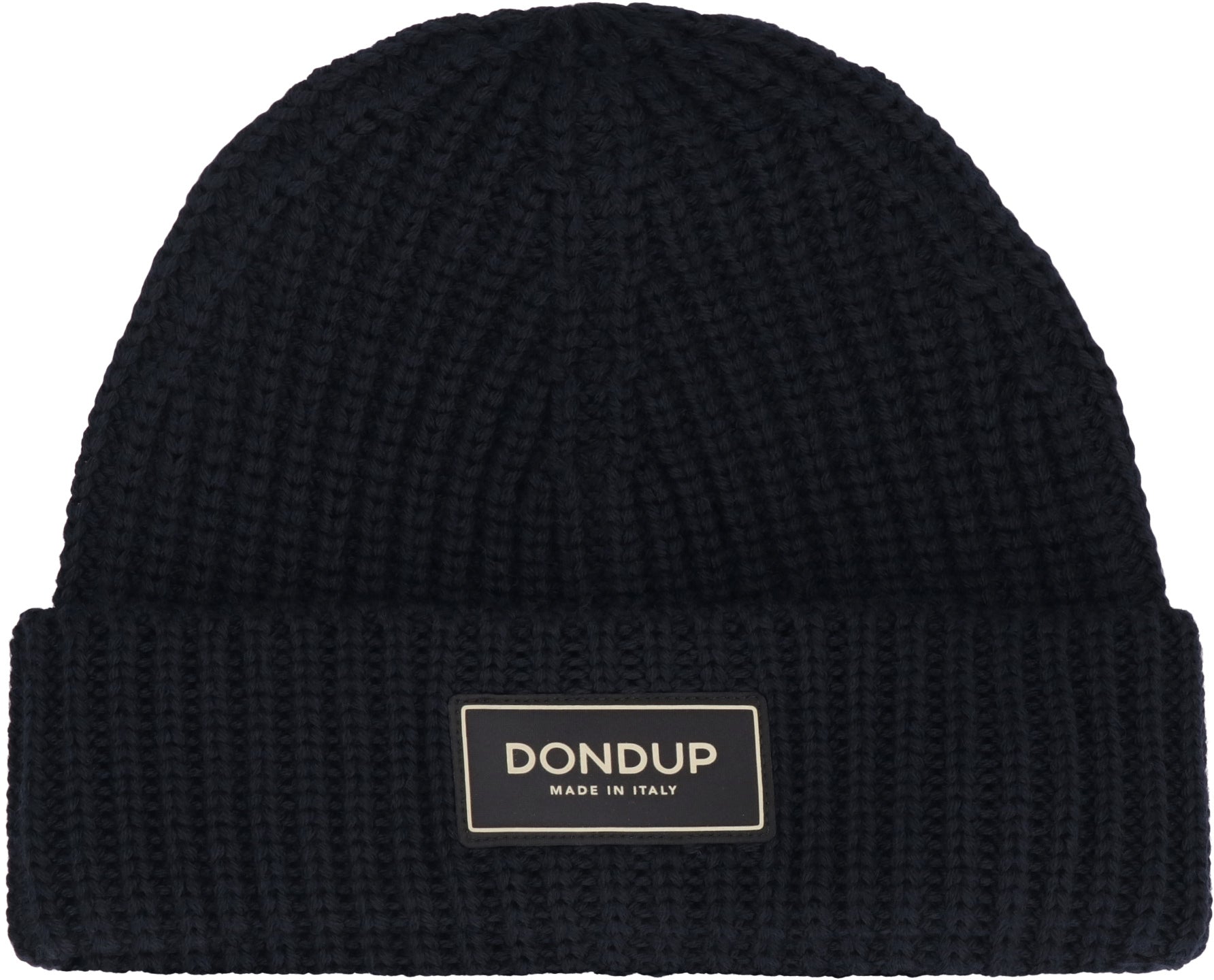 DONDUP Ribbed Knit Beanie with Turn Up Brim