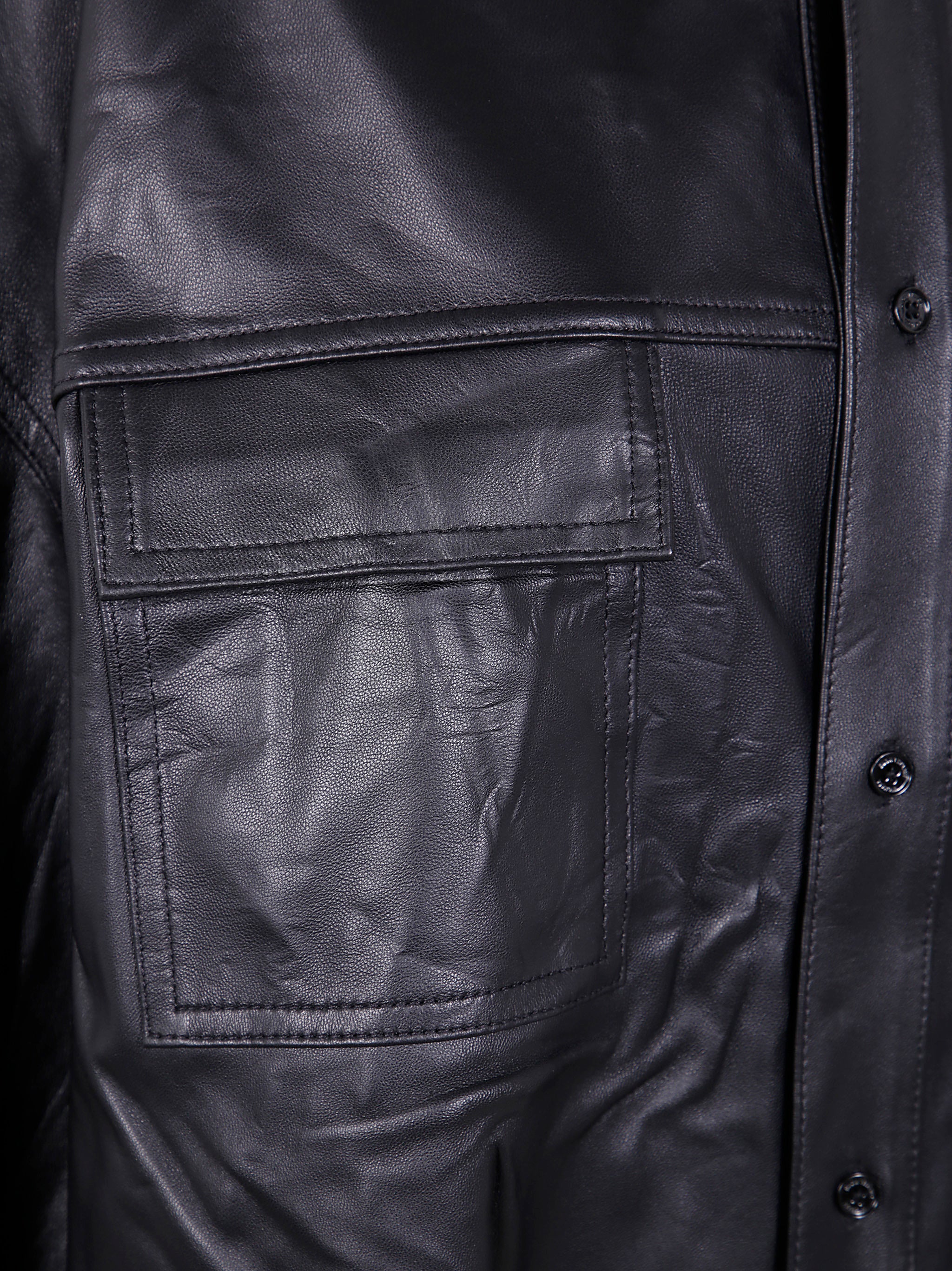 MICHAEL MICHAEL KORS Unisex Oversized Leather Shirt