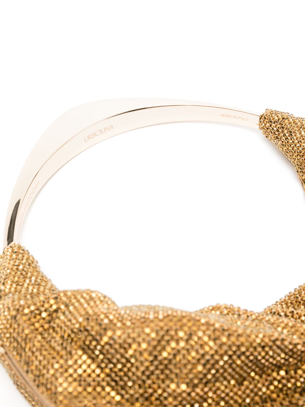 BENEDETTA BRUZZICHES Rhinestone Mesh Handle Mini Handbag