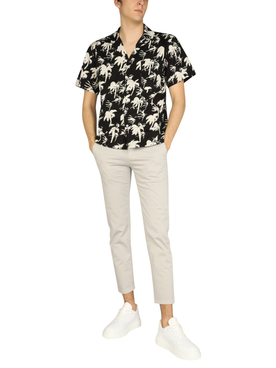 DEPARTMENT FIVE Hawaiian Logo Print Shirt for Men - Short Sleeve