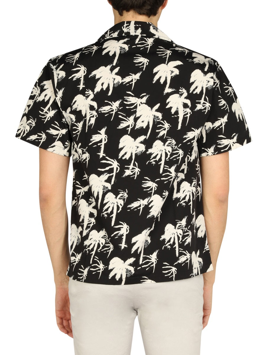 DEPARTMENT FIVE Hawaiian Logo Print Shirt for Men - Short Sleeve