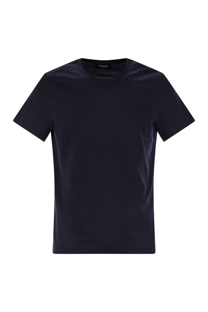 DONDUP Essential Crew Neck Cotton T-Shirt with Logo