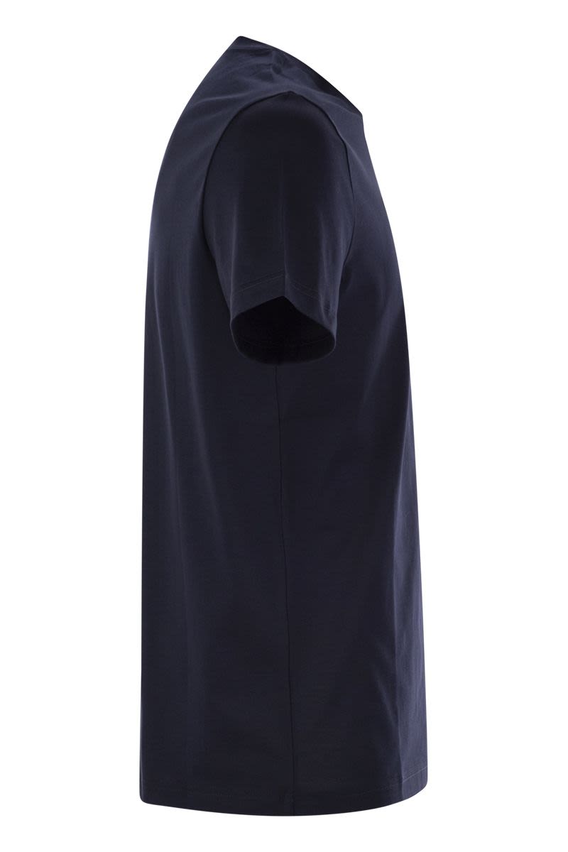 DONDUP Essential Crew Neck Cotton T-Shirt with Logo