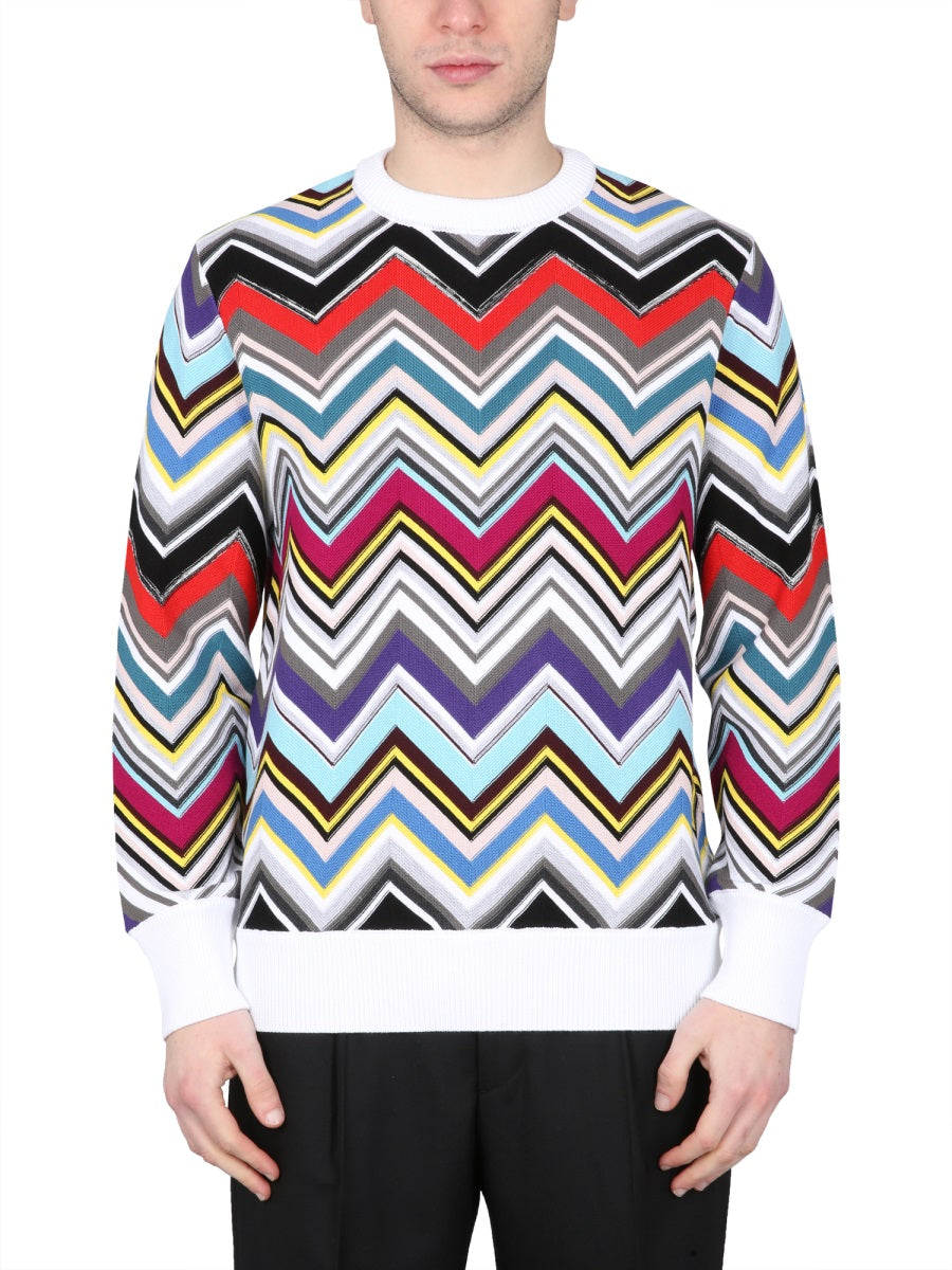 MISSONI Men's Regular Fit Crew Neck Sweater