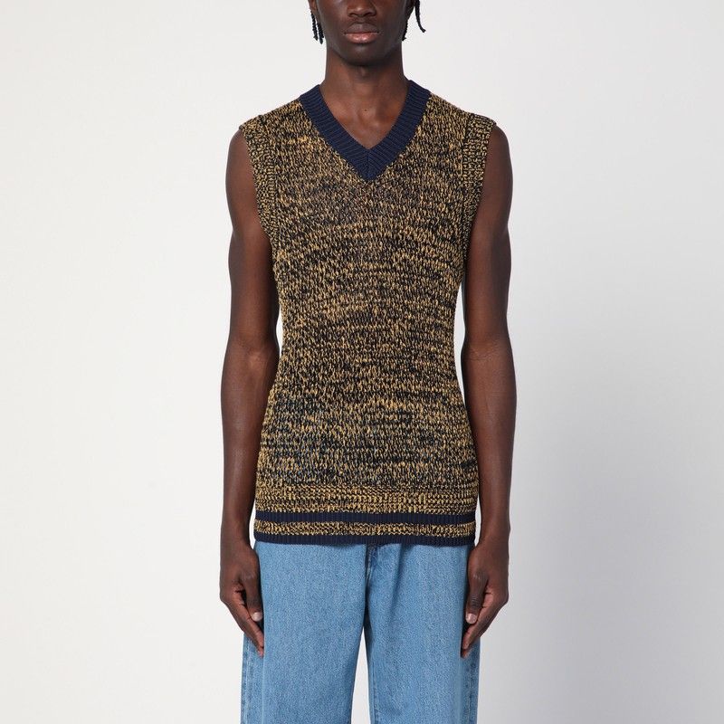 WALES BONNER Textured Vest in Cotton Blend - SS25