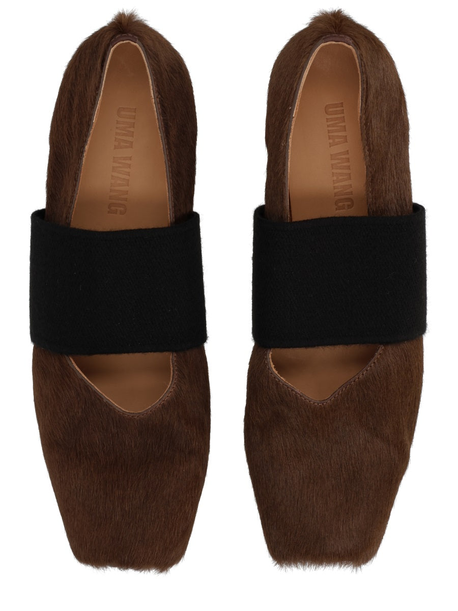 UMA WANG Square Toe Ballerina Shoes for Women