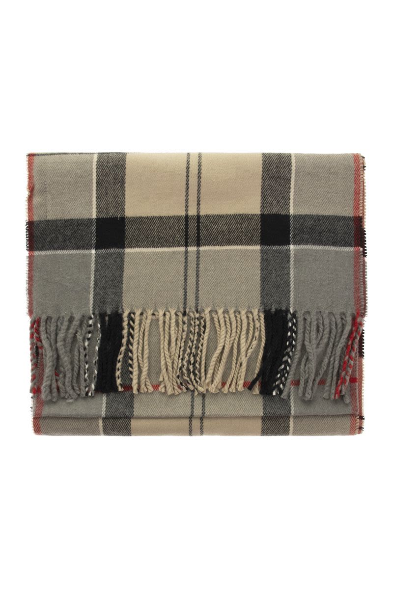 BARBOUR Tartan Pattern Scarf 180 x 30 cm