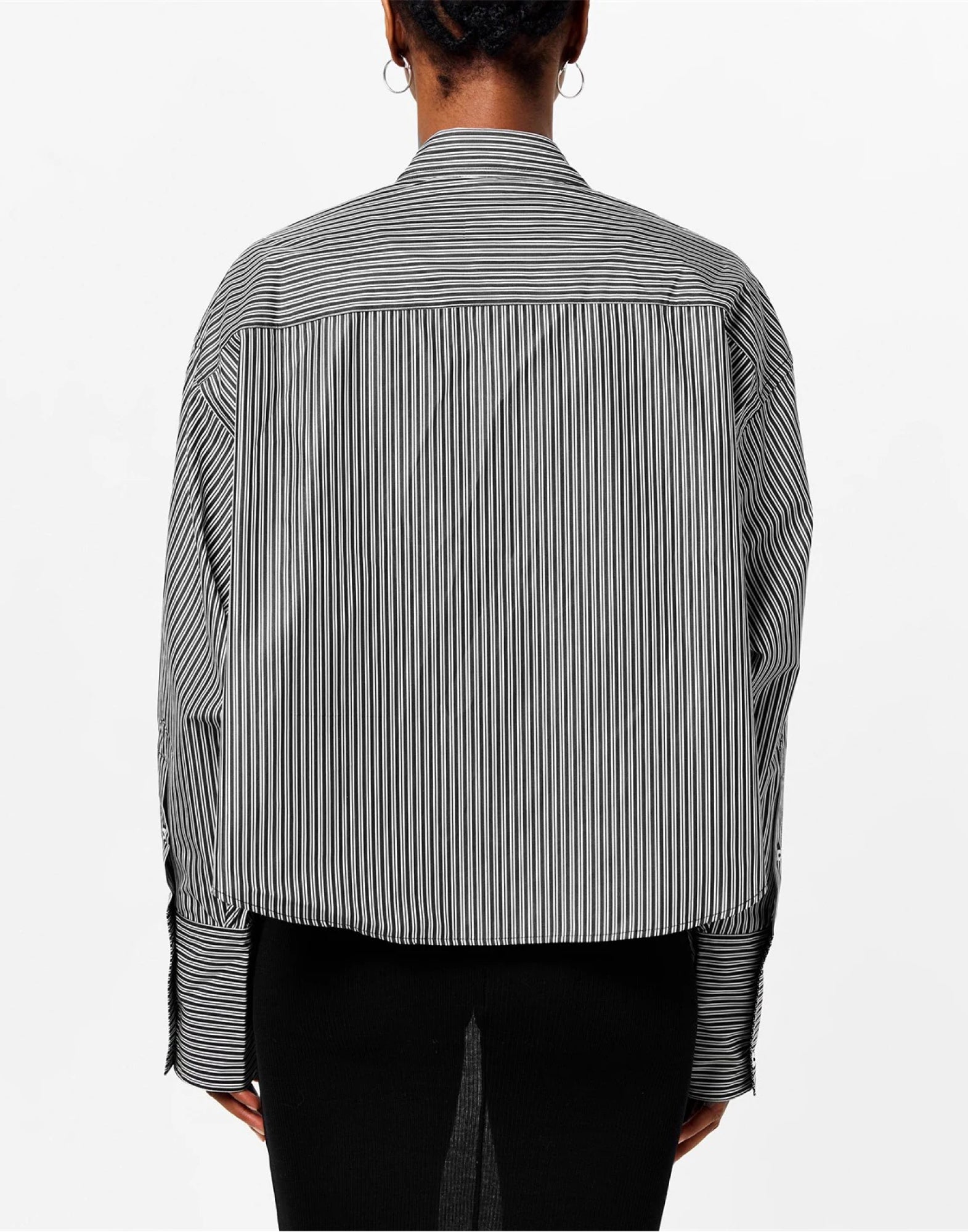 AMI PARIS Boxy Fit Striped Long Sleeve Shirt