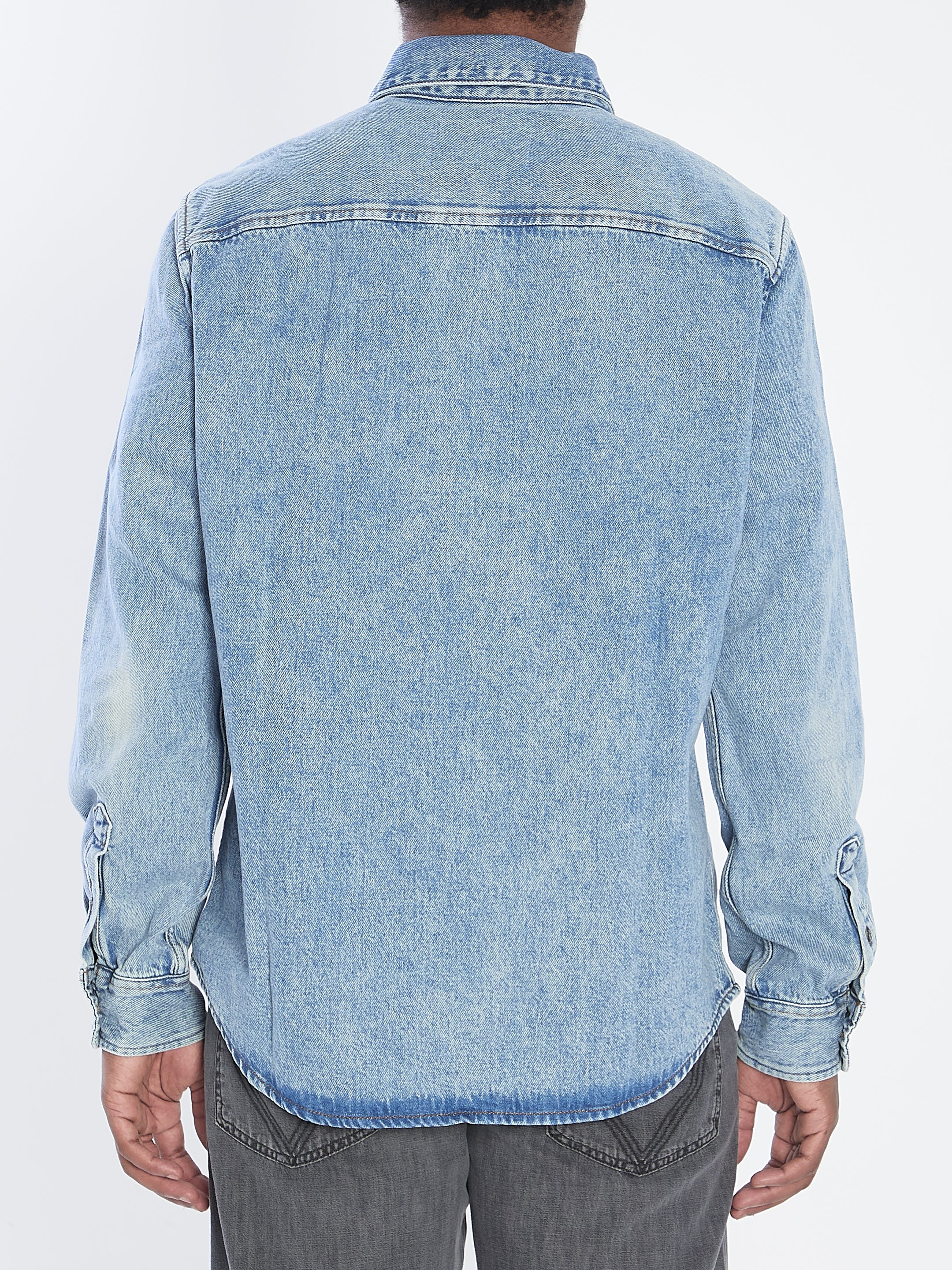 AMI PARIS Contrast Button-Up Shirt for Women