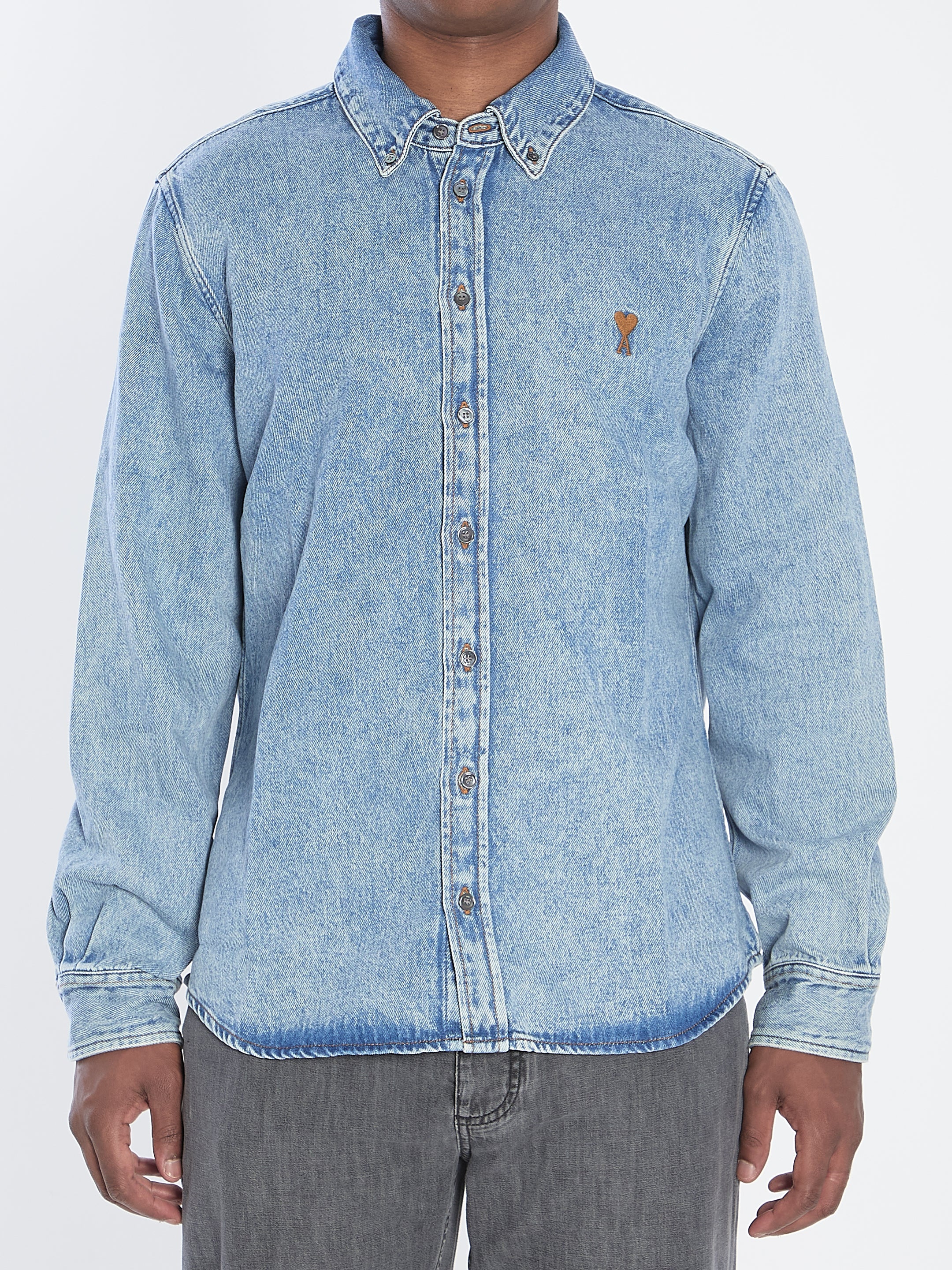 AMI PARIS Denim Shirt for Men - FW25 Collection