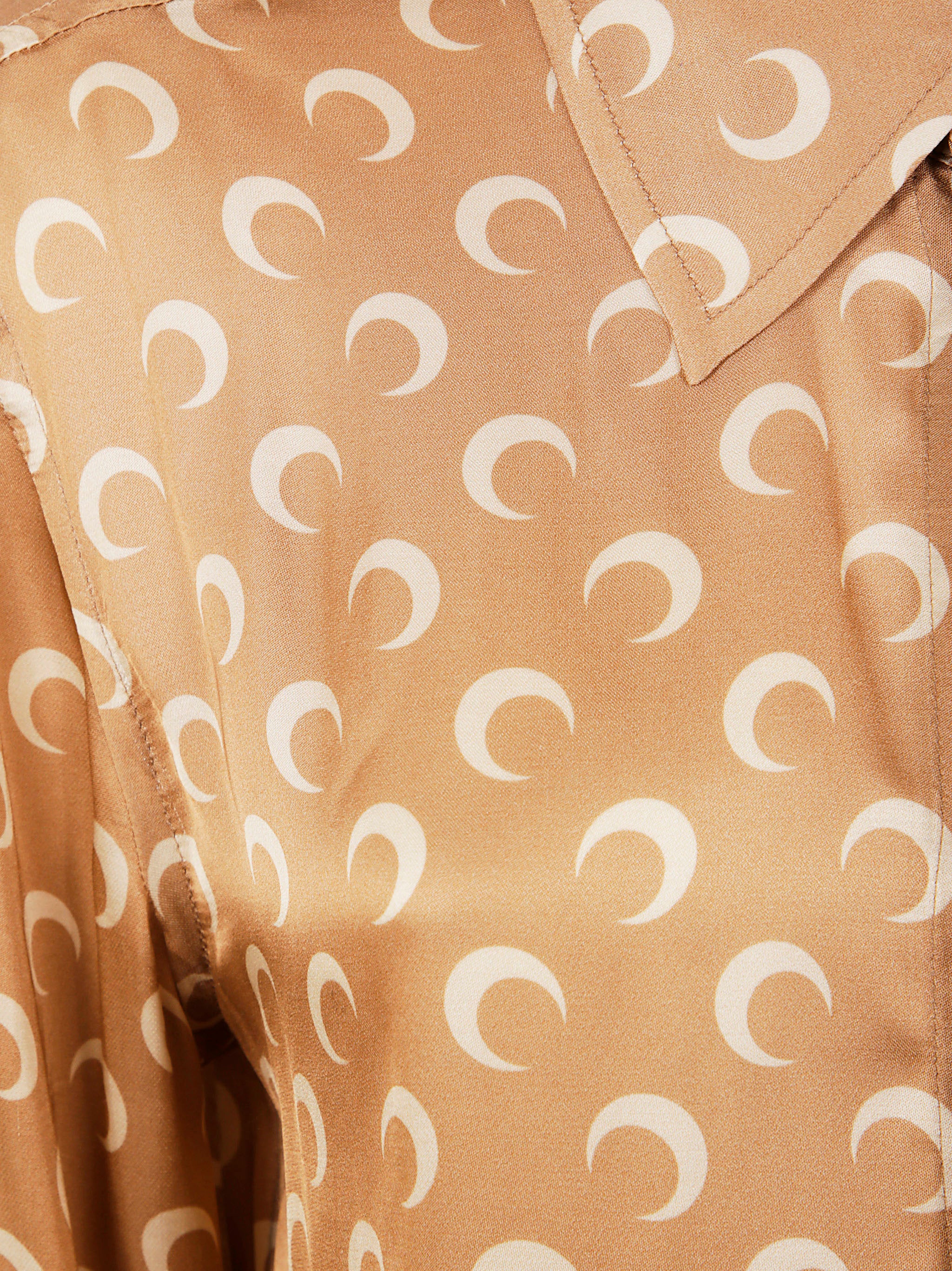 MARINE SERRE Moon Satin Button Down Shirt - SS25 Collection