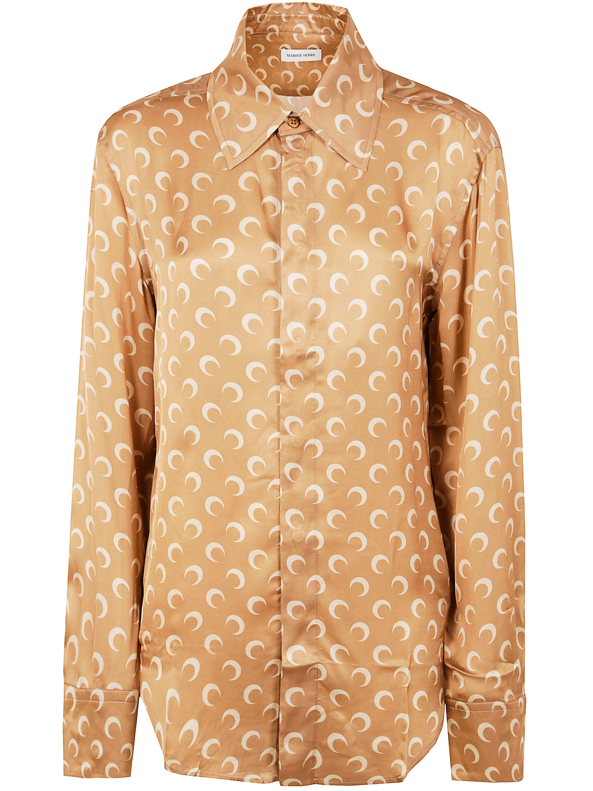 MARINE SERRE Moon Satin Button Down Shirt - SS25 Collection