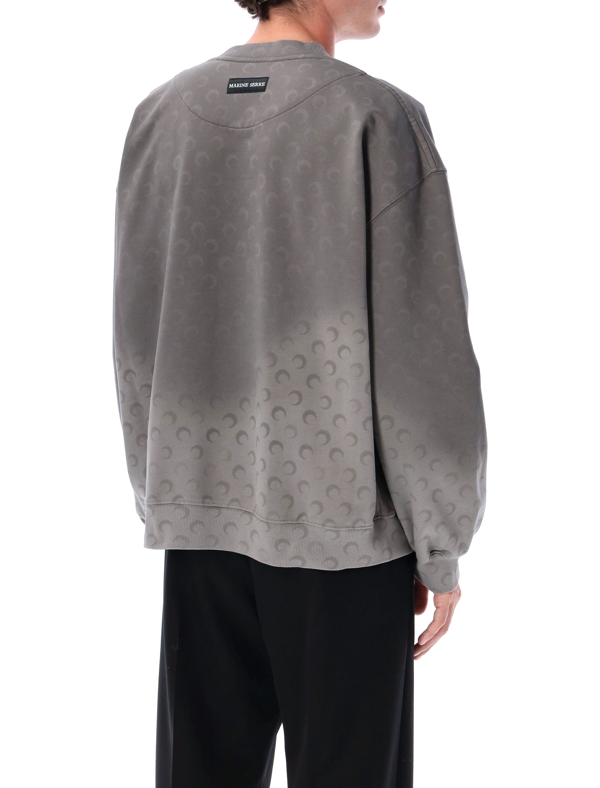 MARINE SERRE Faded Moon Fleece Relaxed Sweatshirt - Men’s Size S to L