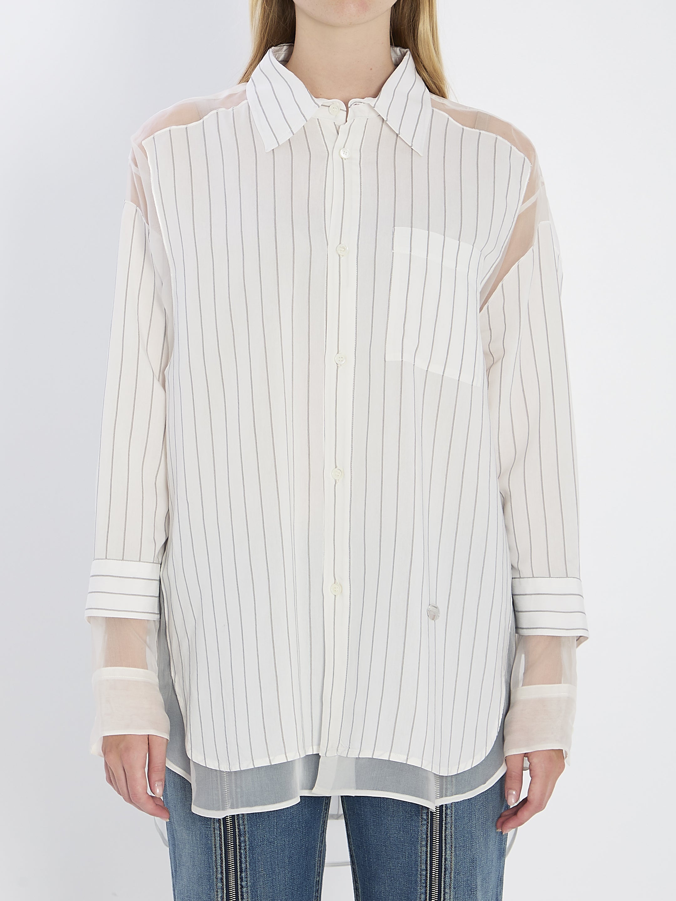 JEAN PAUL GAULTIER Oversized Striped Shirt - Size S