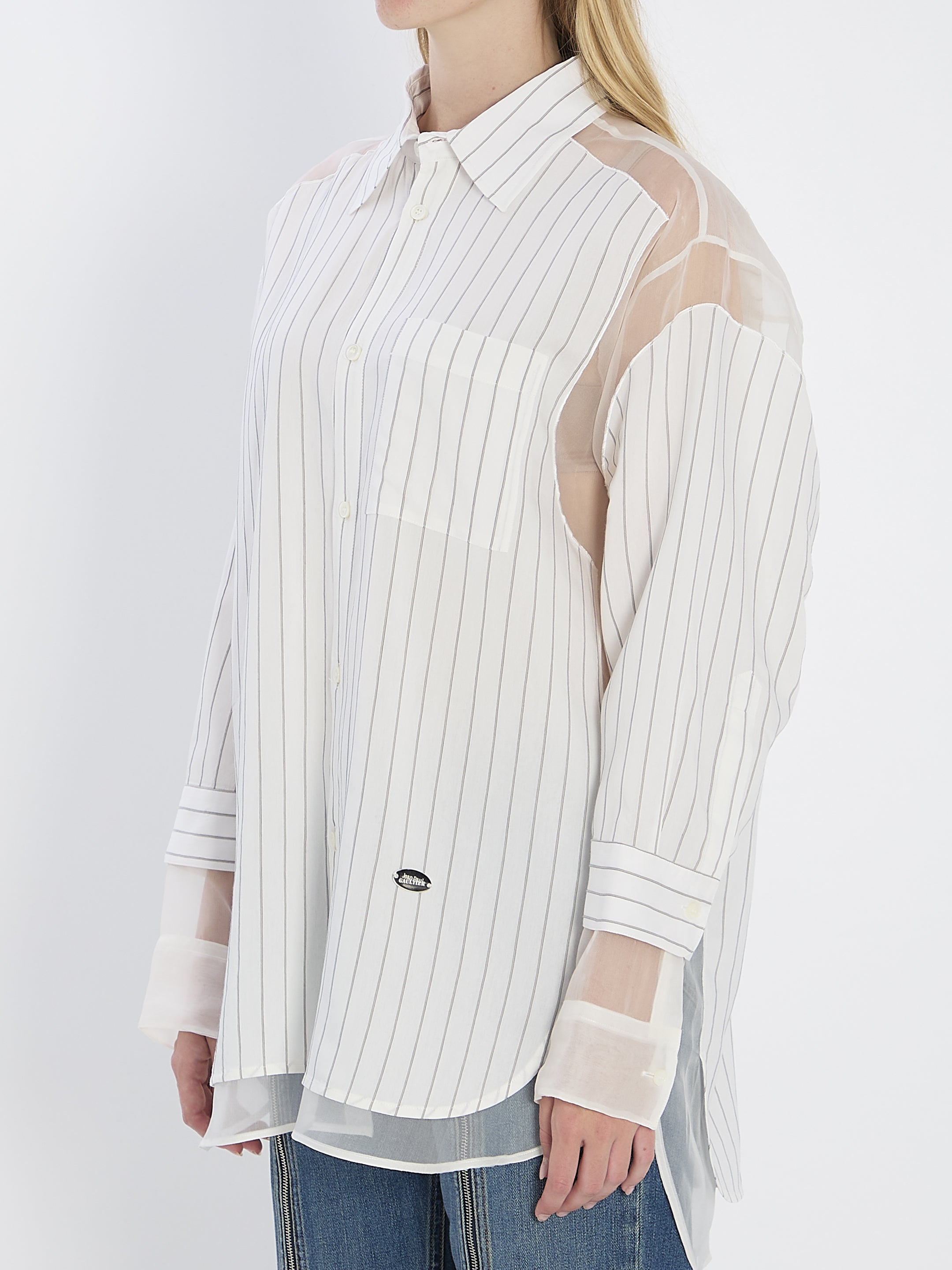 JEAN PAUL GAULTIER Oversized Striped Shirt - Size S