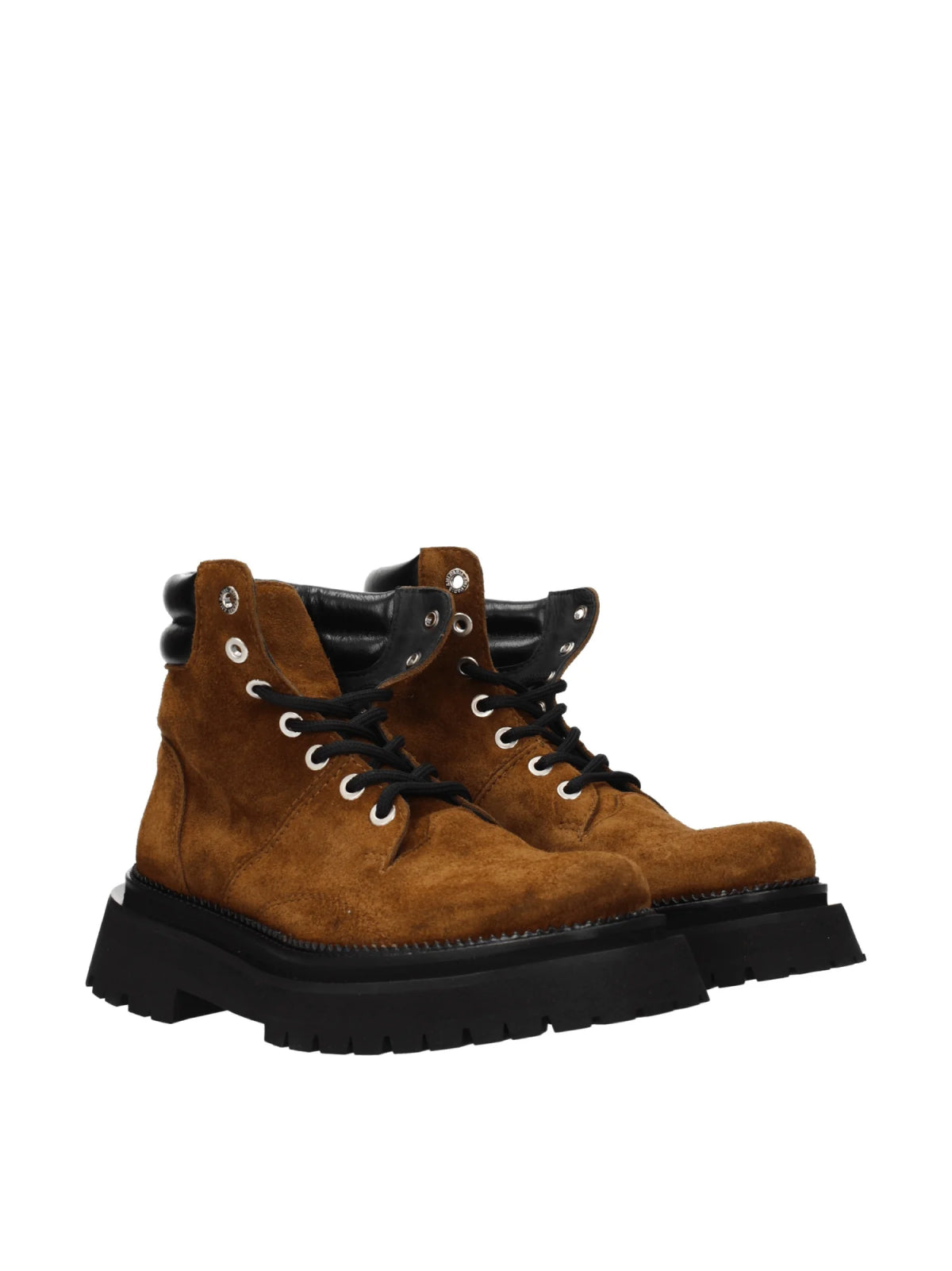 AMI PARIS Lace-Up Suede Ankle Boots for Women - 5.5 cm Heel