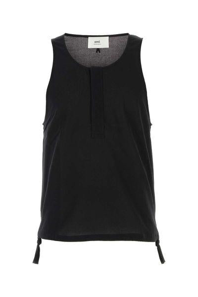 AMI PARIS Round Collar Tank Shirt