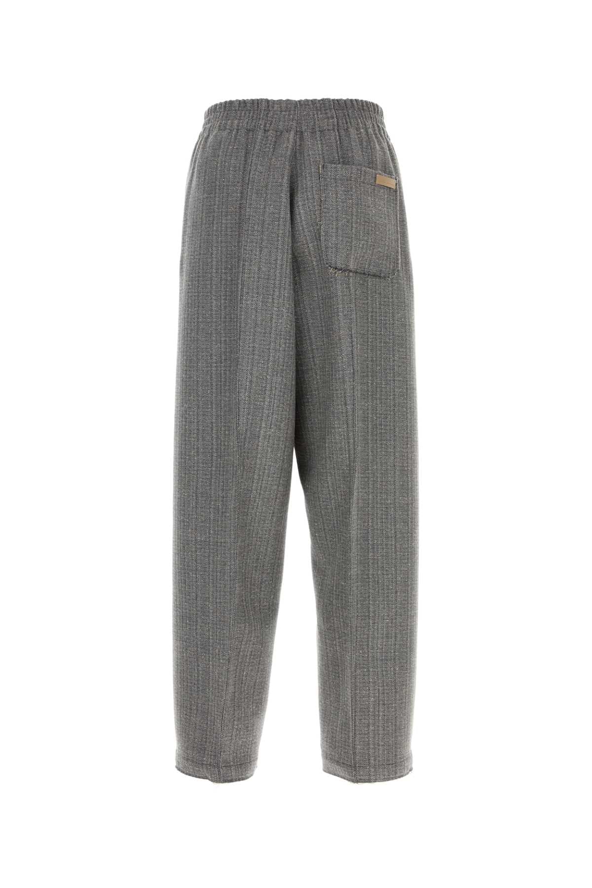 AMI PARIS Wool Blend Elasticated Pants for Men