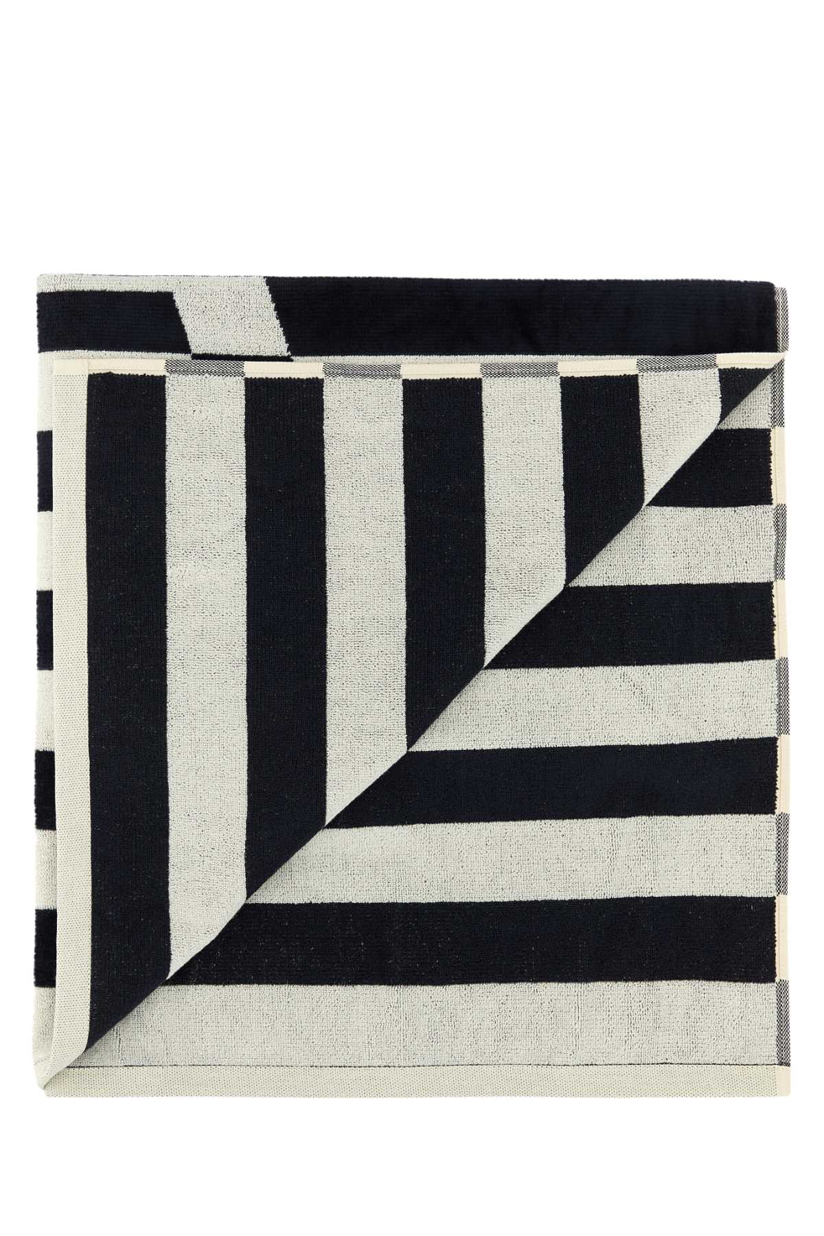 AMI PARIS Striped Terry Fabric Beach Towel