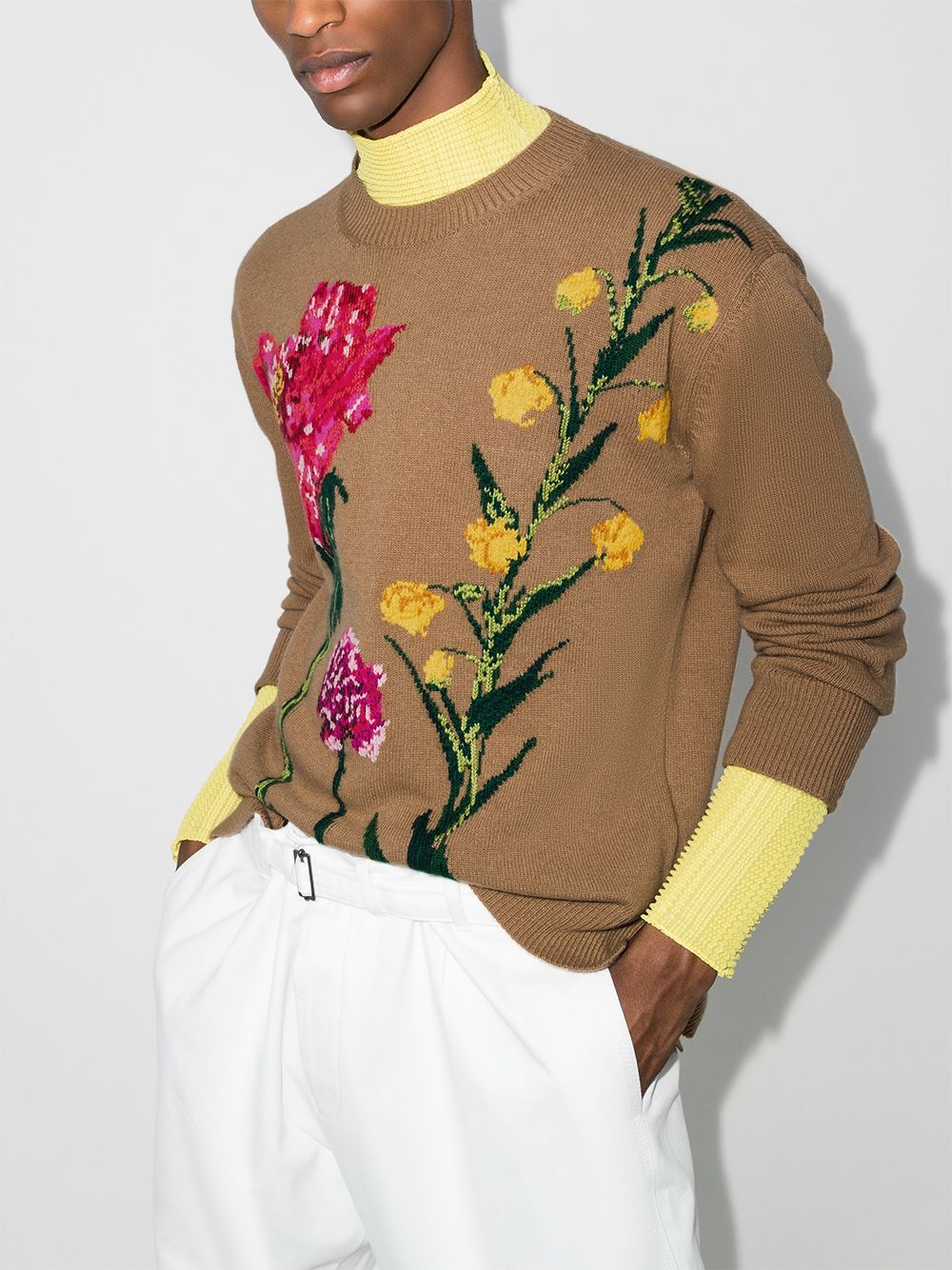VALENTINO Floral Knit Pullover for Men
