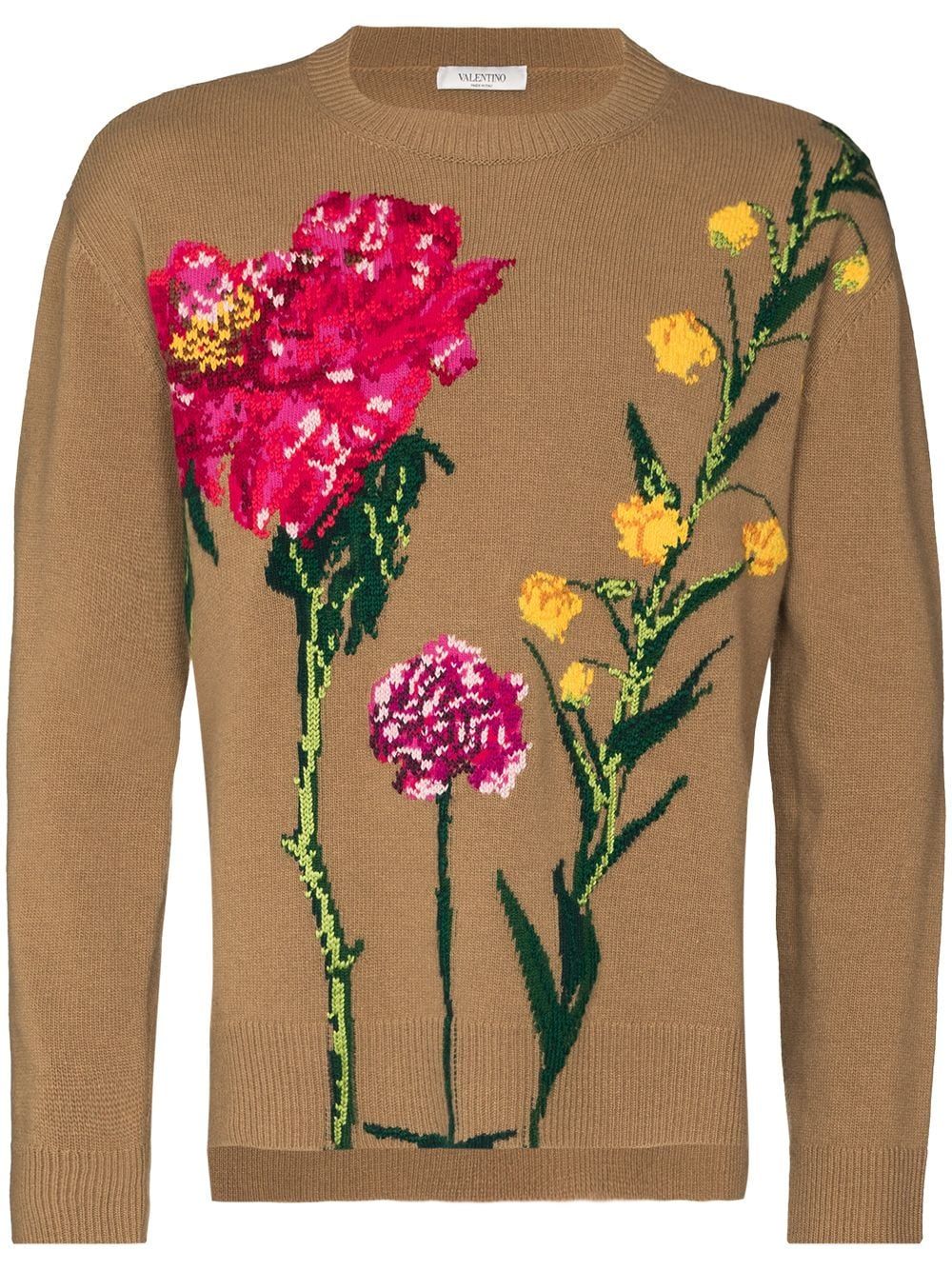 VALENTINO Floral Knit Pullover for Men