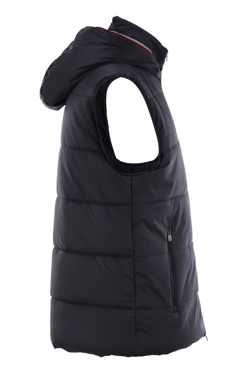 KITON Minimalist Hooded Sleeveless Jacket for Men