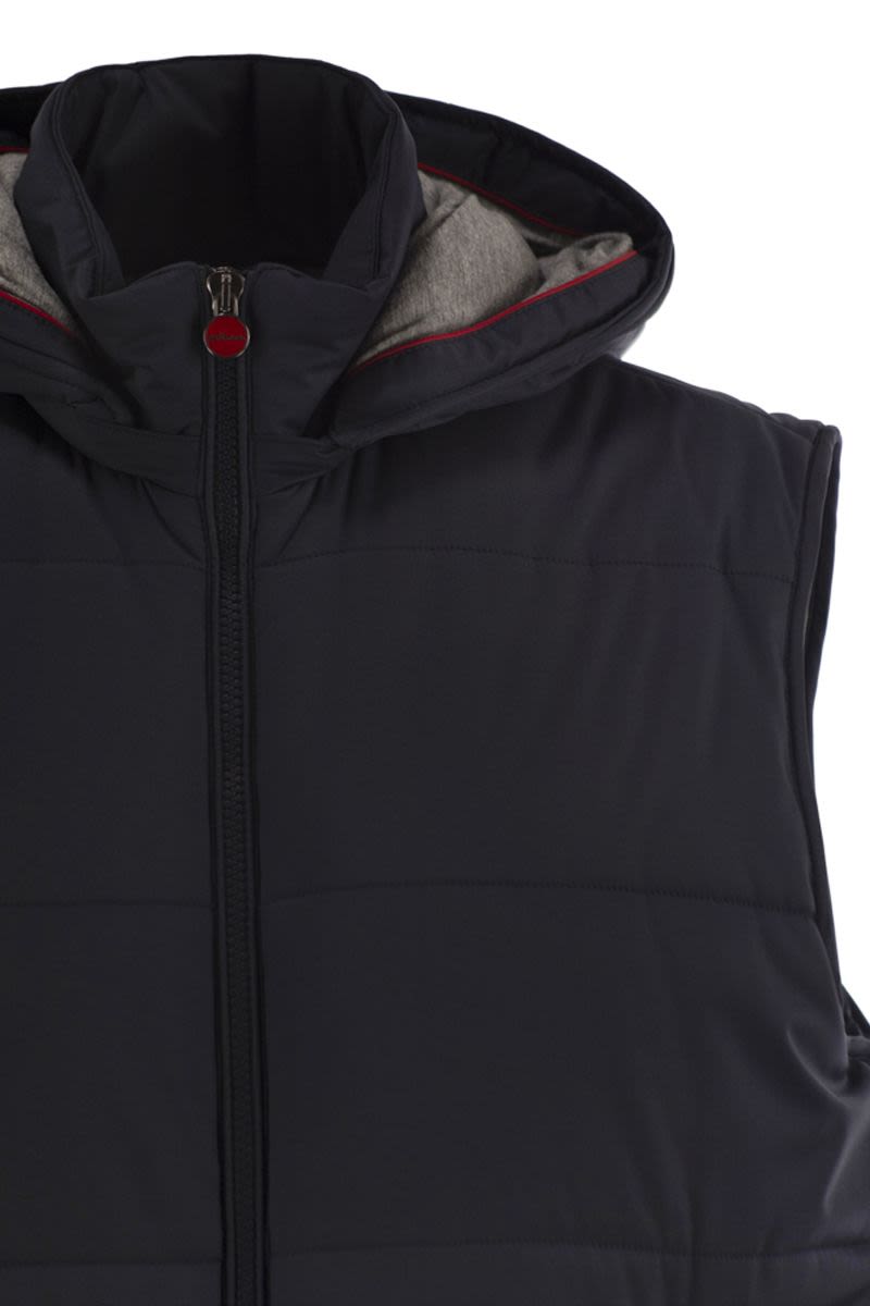 KITON Minimalist Hooded Sleeveless Jacket for Men