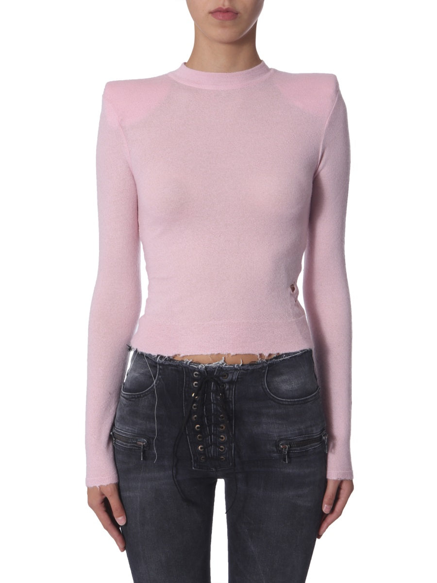 UNRAVEL Essential Turtle Neck Sweater with Padded Straps