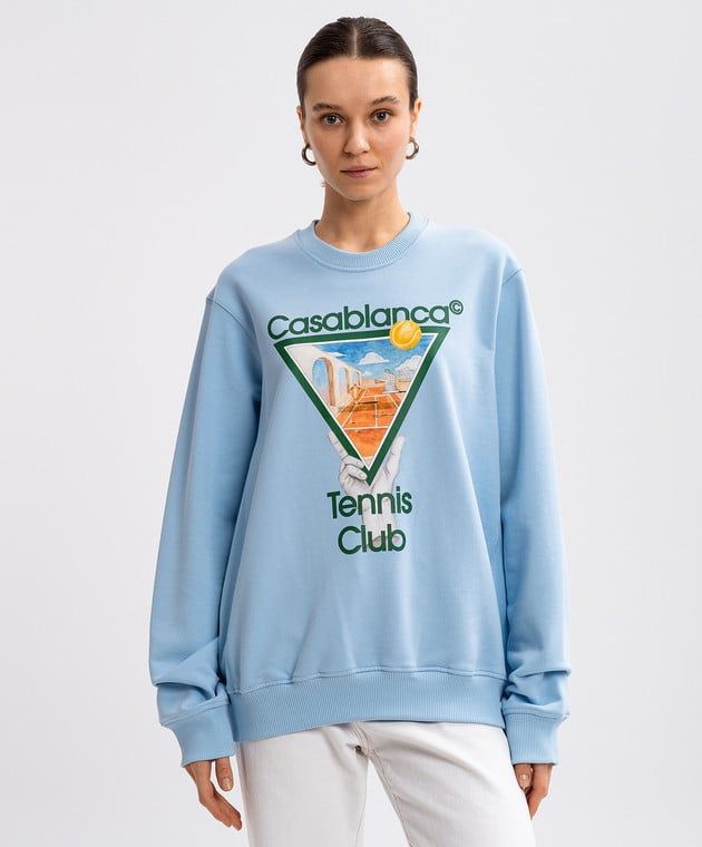 CASABLANCA Metaphysical Tennis Icon Printed Sweatshirt for Women - SS25