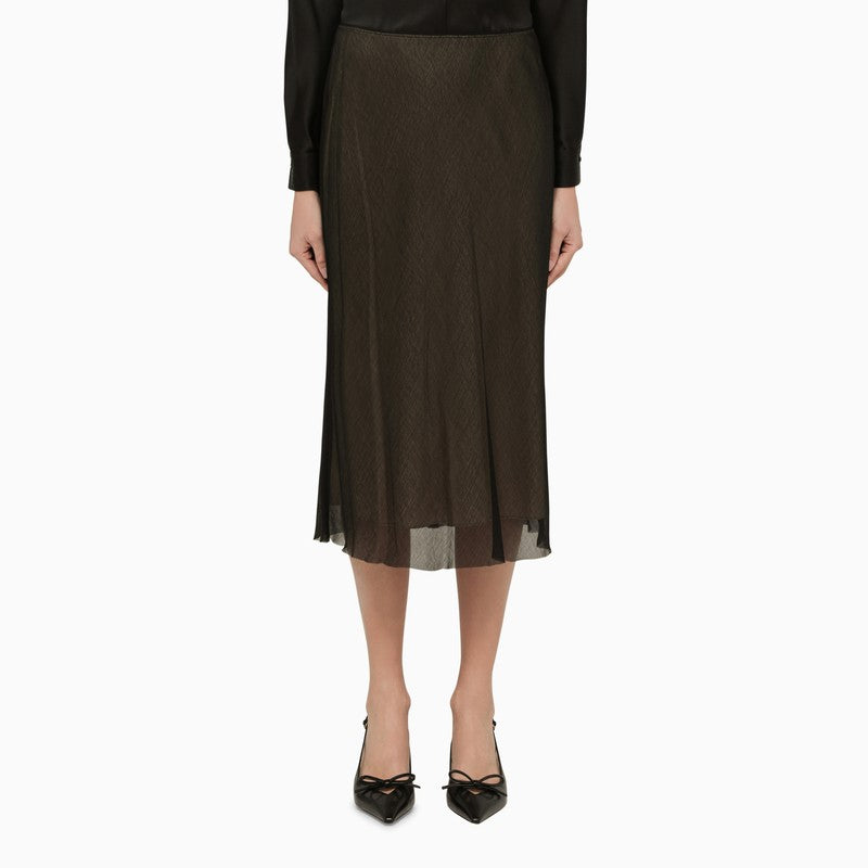 VINCE Viscose Midi Skirt for Women - Elasticated Waist