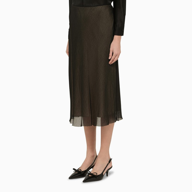 VINCE Viscose Midi Skirt for Women - Elasticated Waist