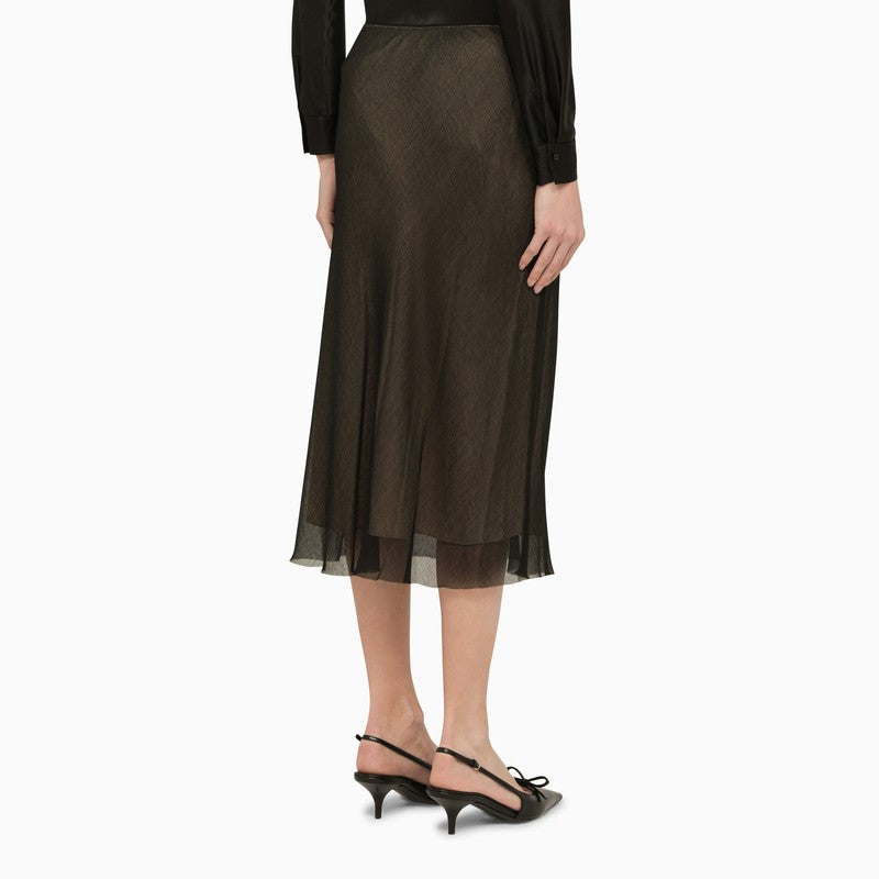 VINCE Viscose Midi Skirt for Women - Elasticated Waist