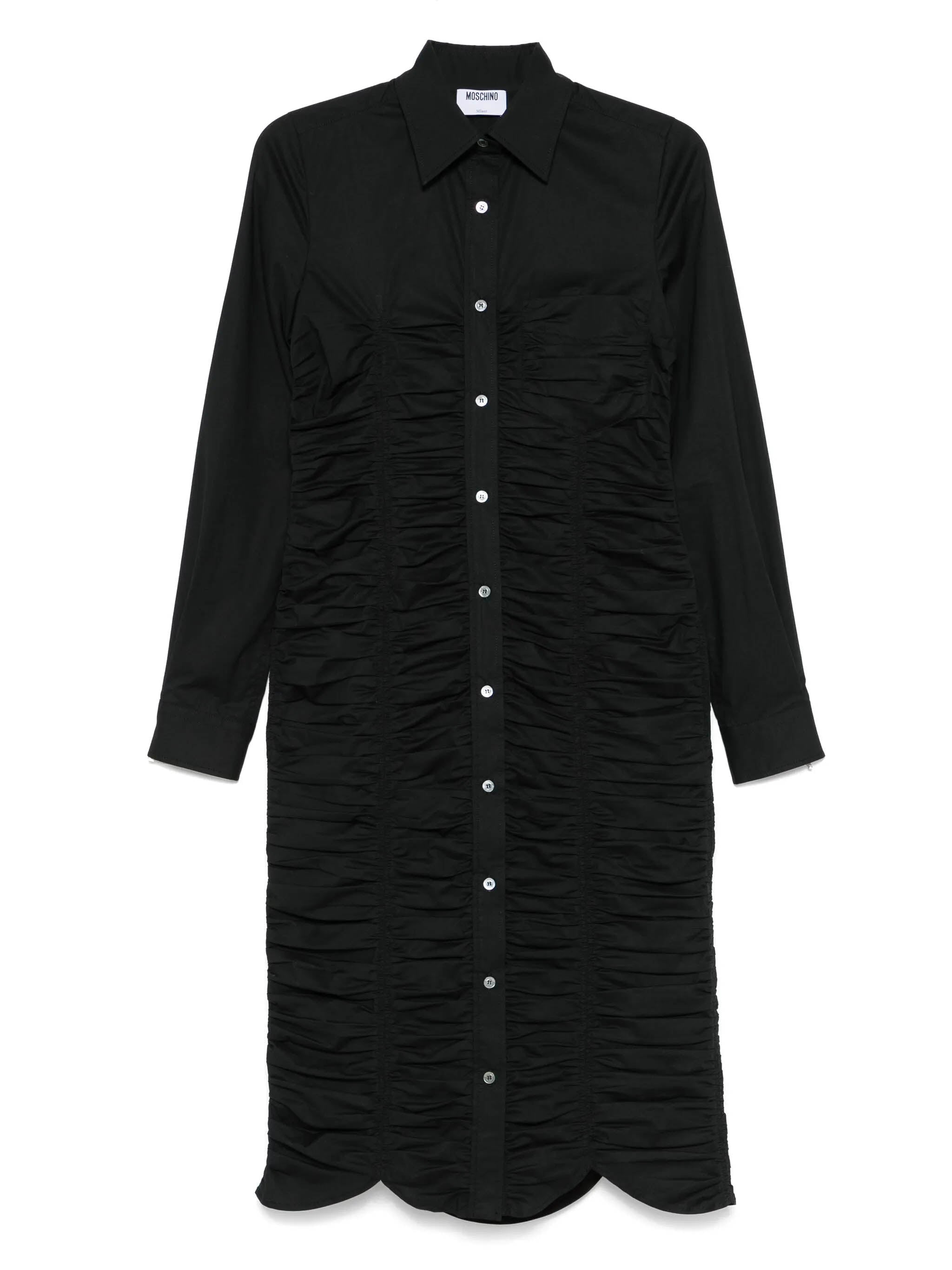 MOSCHINO COUTURE Front Pocket Long Sleeve Shirt-Dress - Size 40