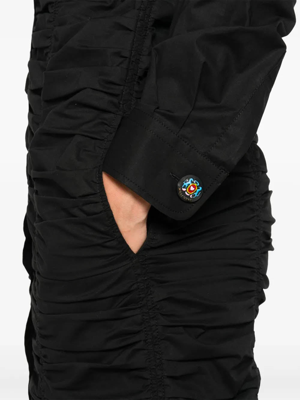 MOSCHINO COUTURE Front Pocket Long Sleeve Shirt-Dress - Size 40