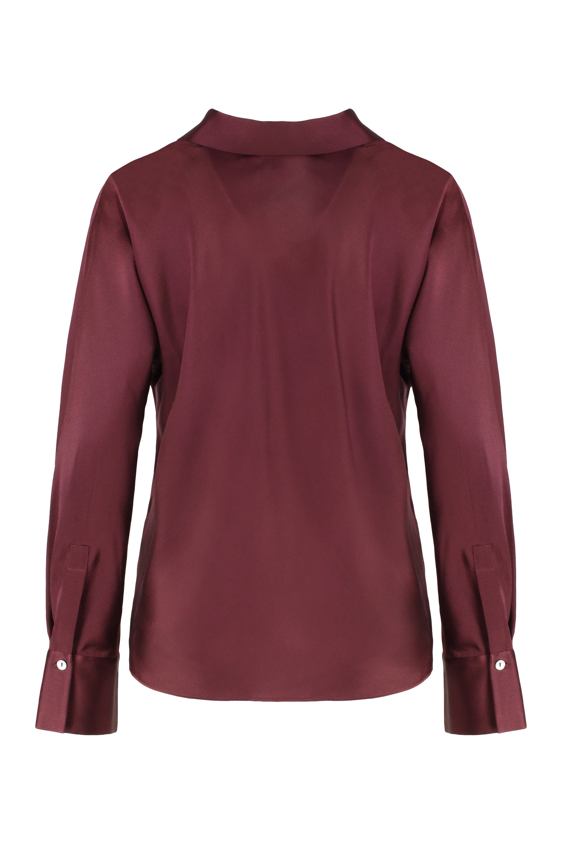 VINCE Classic Long Sleeve Silk Shirt