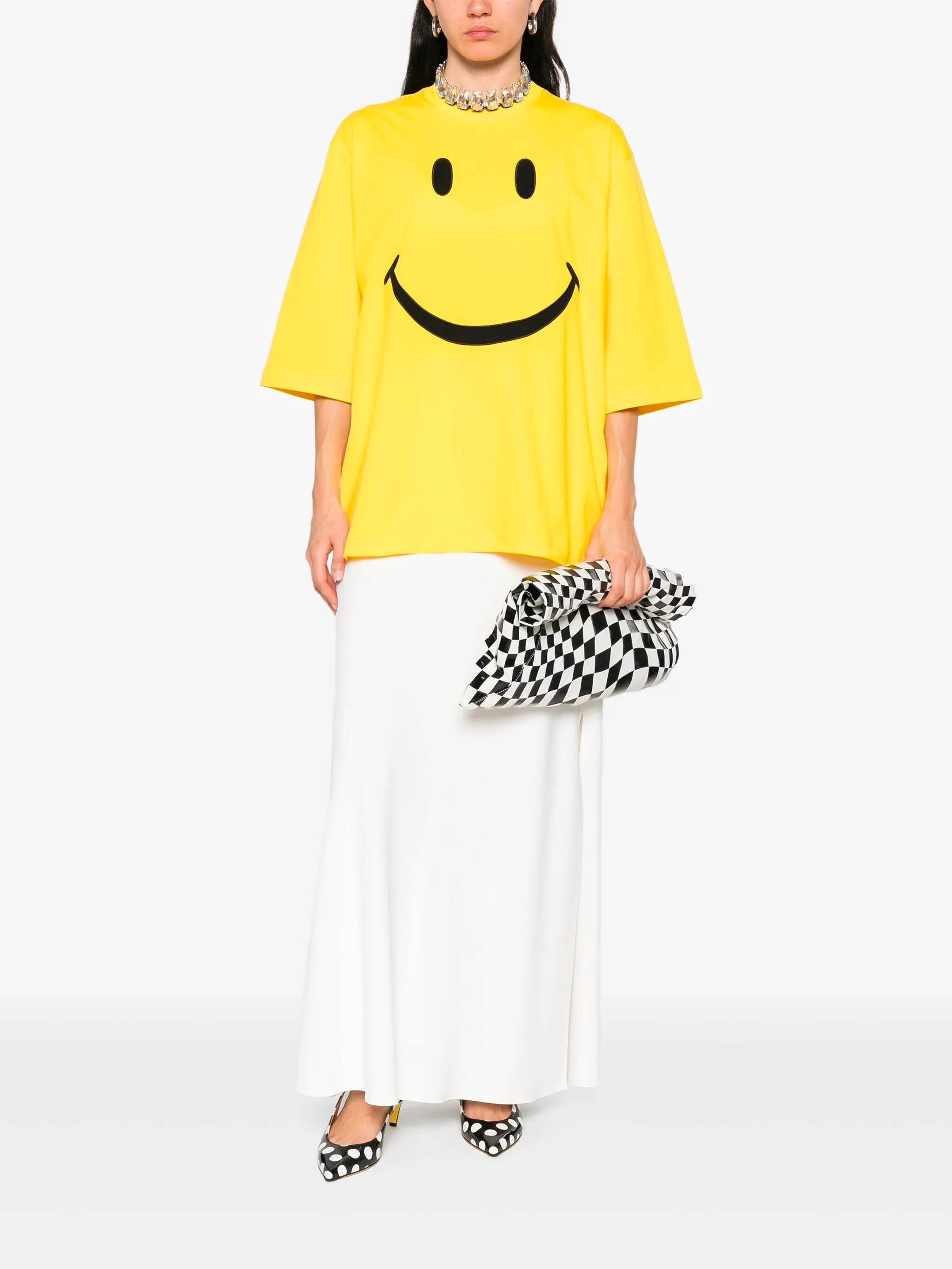 MOSCHINO COUTURE Embroidered Smiley® T-Shirt - Women's Size S