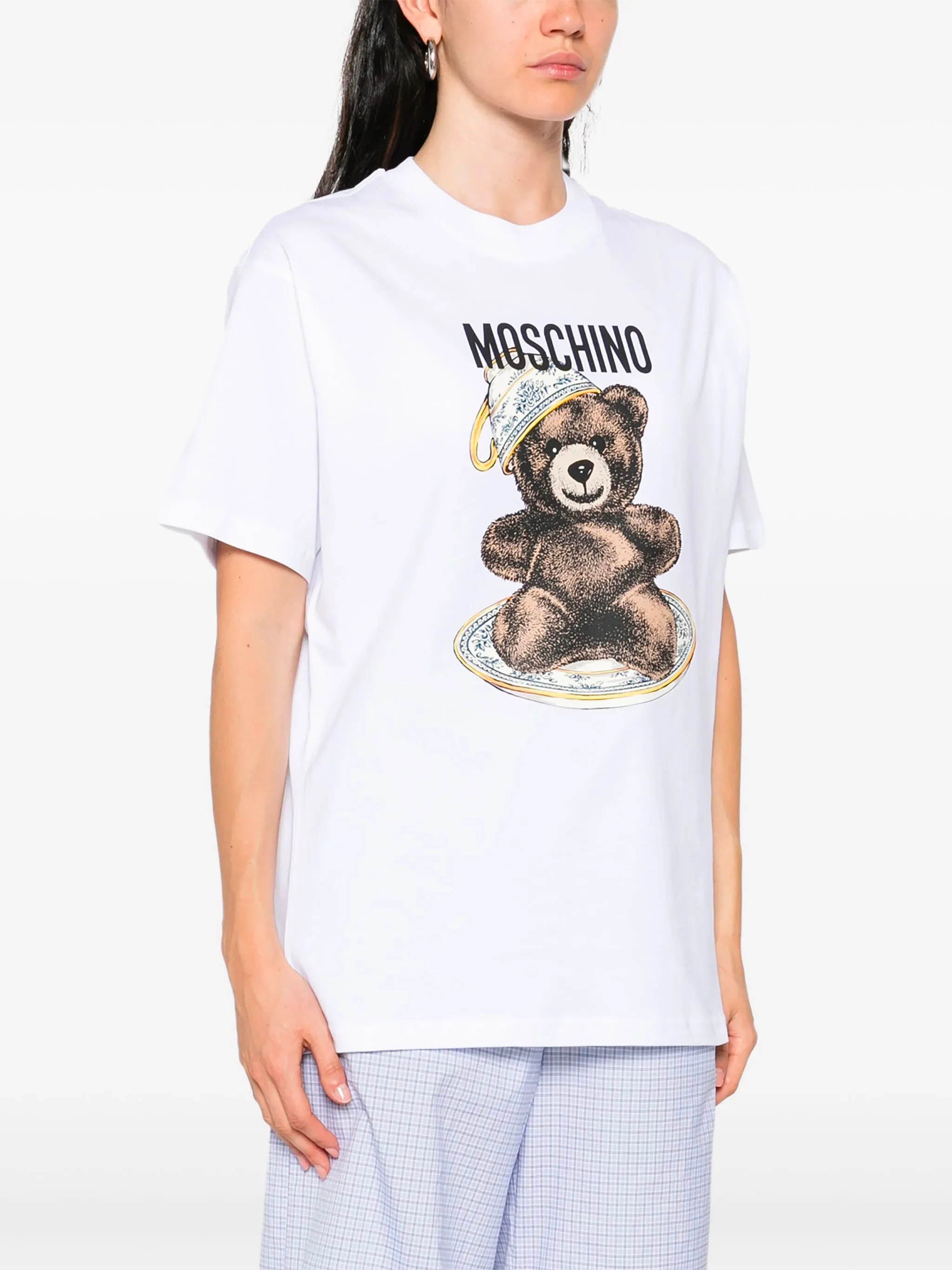 MOSCHINO COUTURE Teddy Bear Logo Crewneck T-Shirt - Women's Small