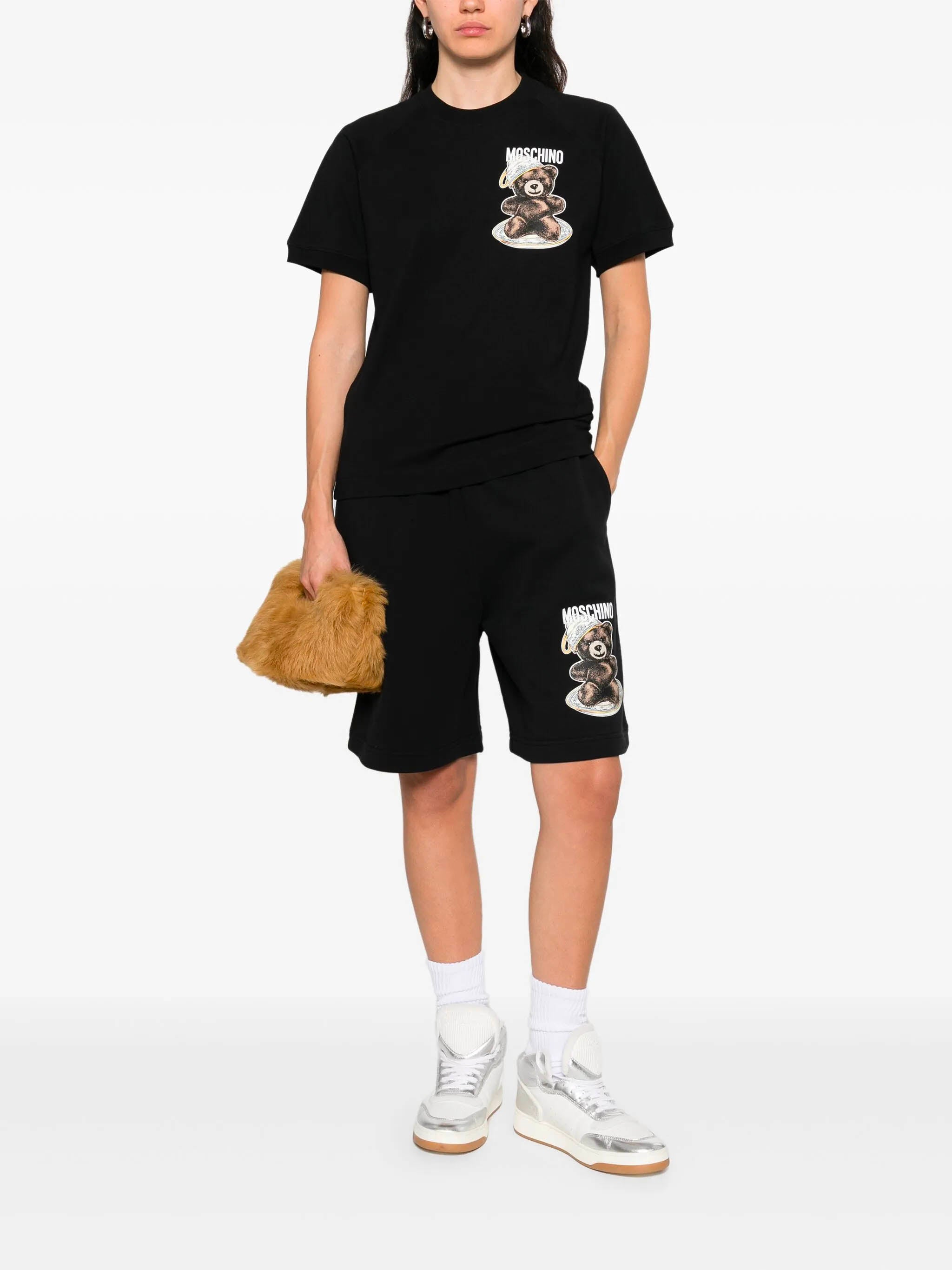 MOSCHINO COUTURE Mini Teddy Bear Graphic T-Shirt (Size S)