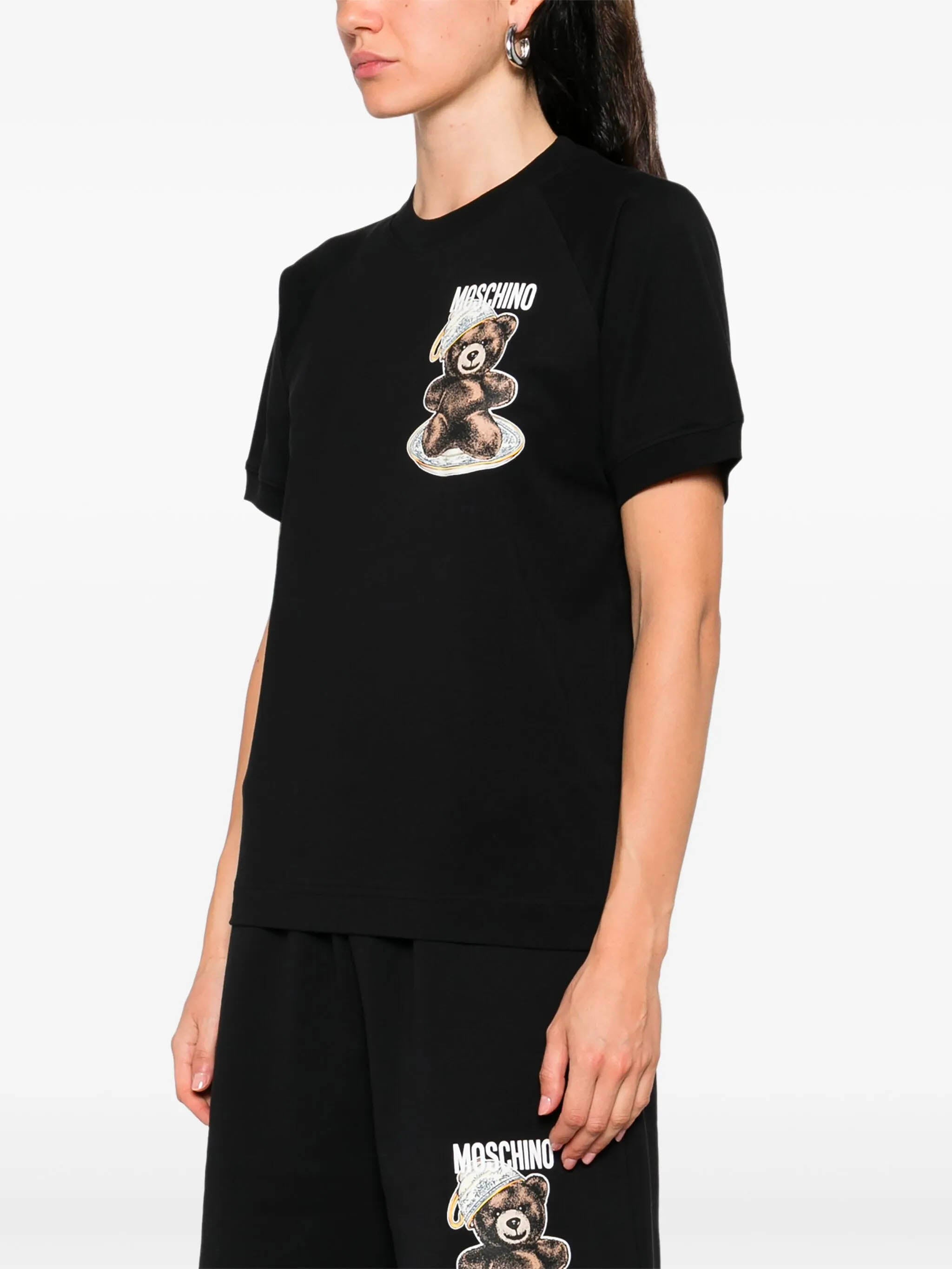 MOSCHINO COUTURE Mini Teddy Bear Graphic T-Shirt (Size S)