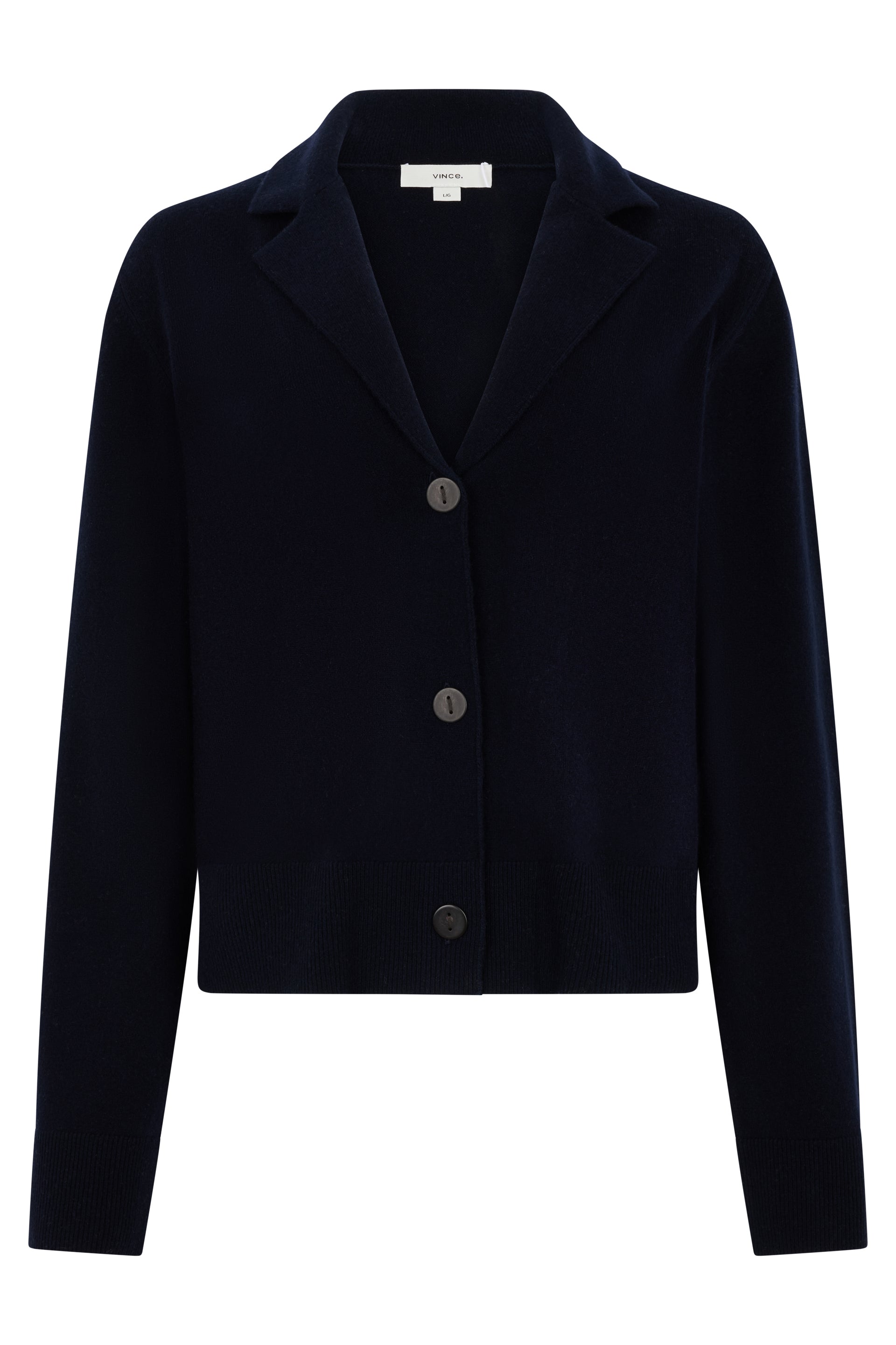 VINCE Lapel Collar Wool and Cashmere Cardigan