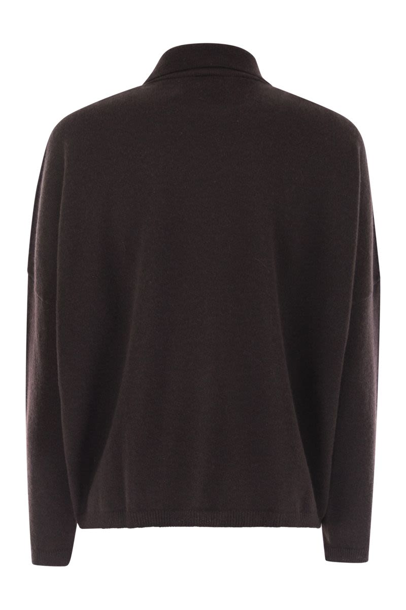 VANISÉ Feminine Cashmere Polo Neck Jumper