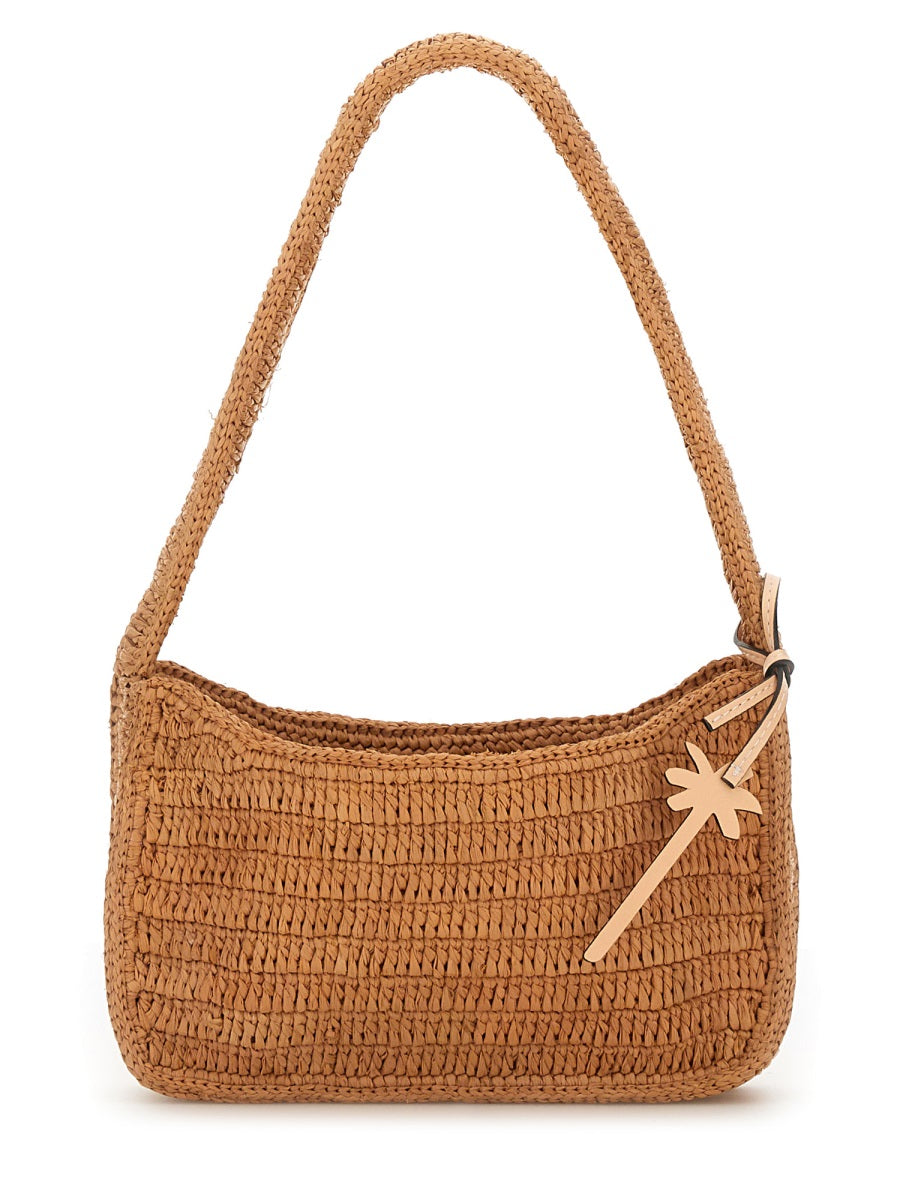 MANEBI Raffia Shoulder Handbag