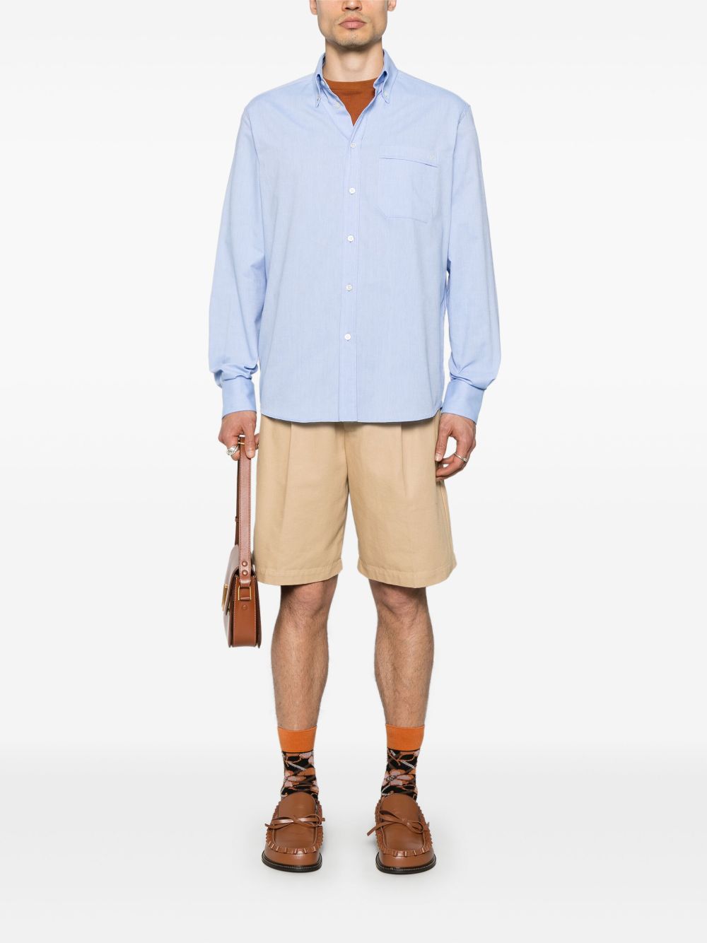 VALENTINO Signature Cotton Button-Down Shirt for Men