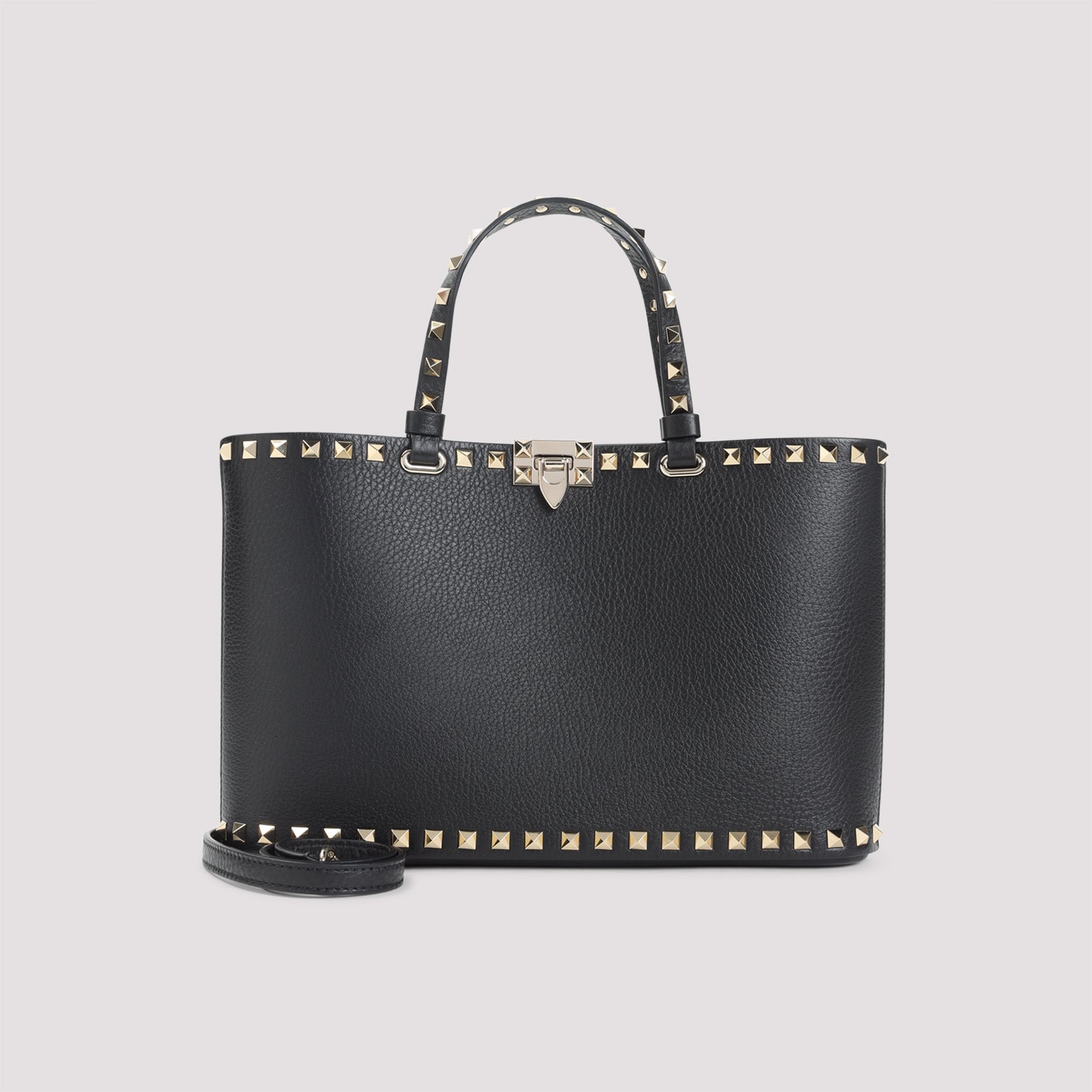 VALENTINO GARAVANI Elegant Grained Leather Shopper Handbag - 29cm x 18cm x 7cm