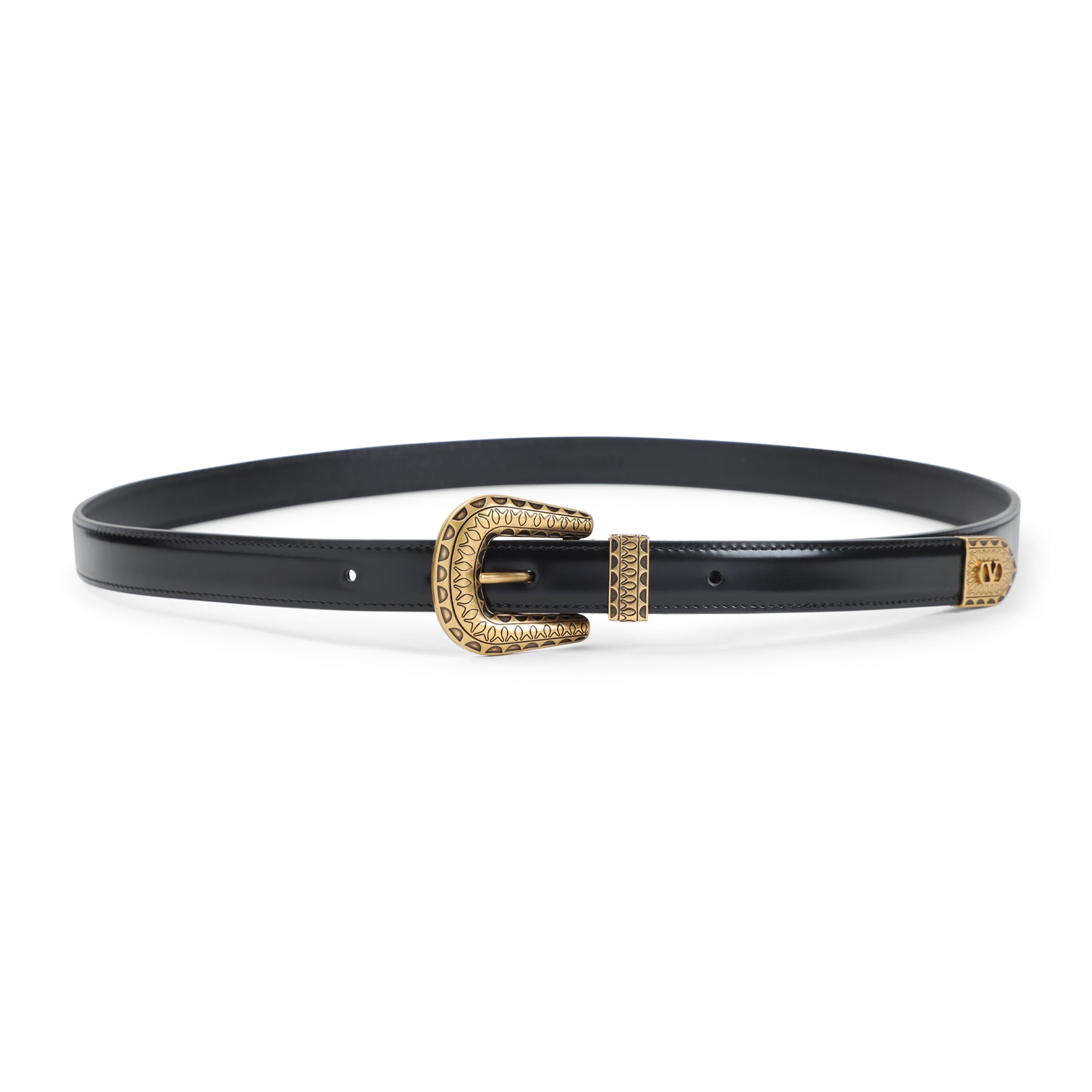 VALENTINO GARAVANI Leather Belt - 2cm Width - Classic Men's Accessory