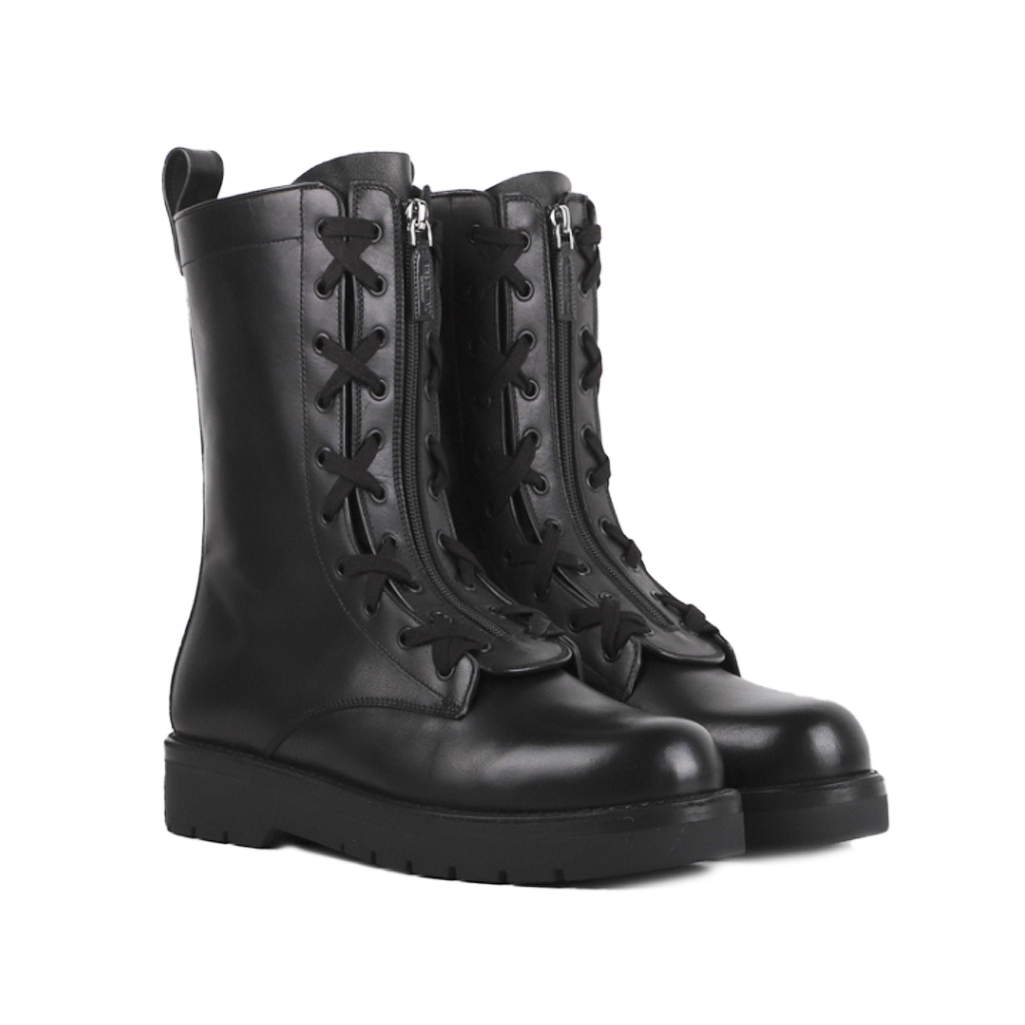VALENTINO GARAVANI Combat Leather Boots for Men