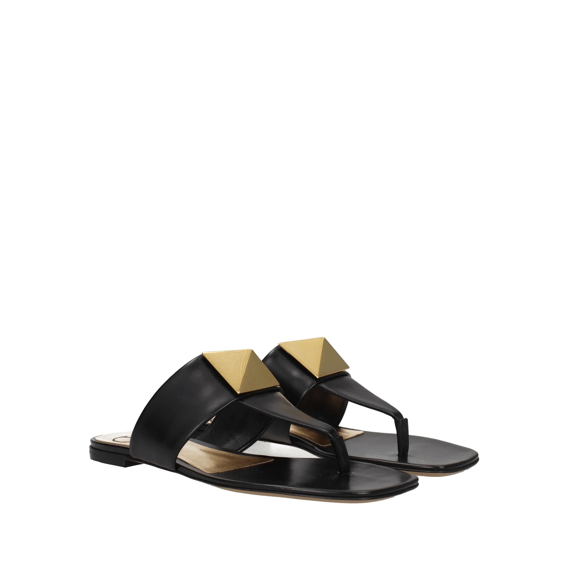 VALENTINO GARAVANI One Stud Leather Thong Sandals