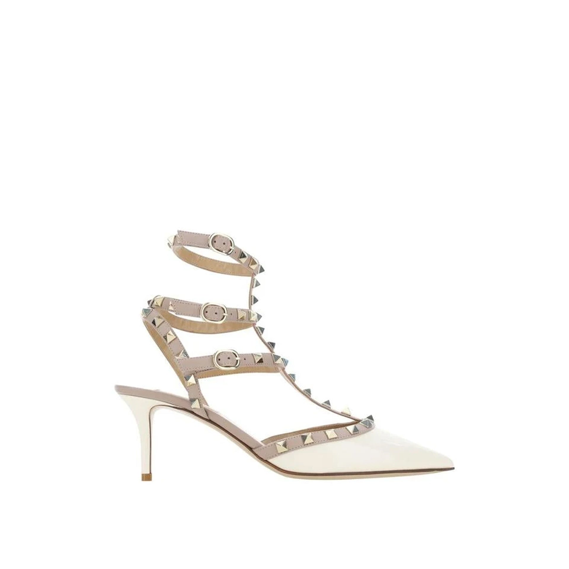VALENTINO GARAVANI Rockstud Pumps with Ankle Buckle - 7 cm Heel