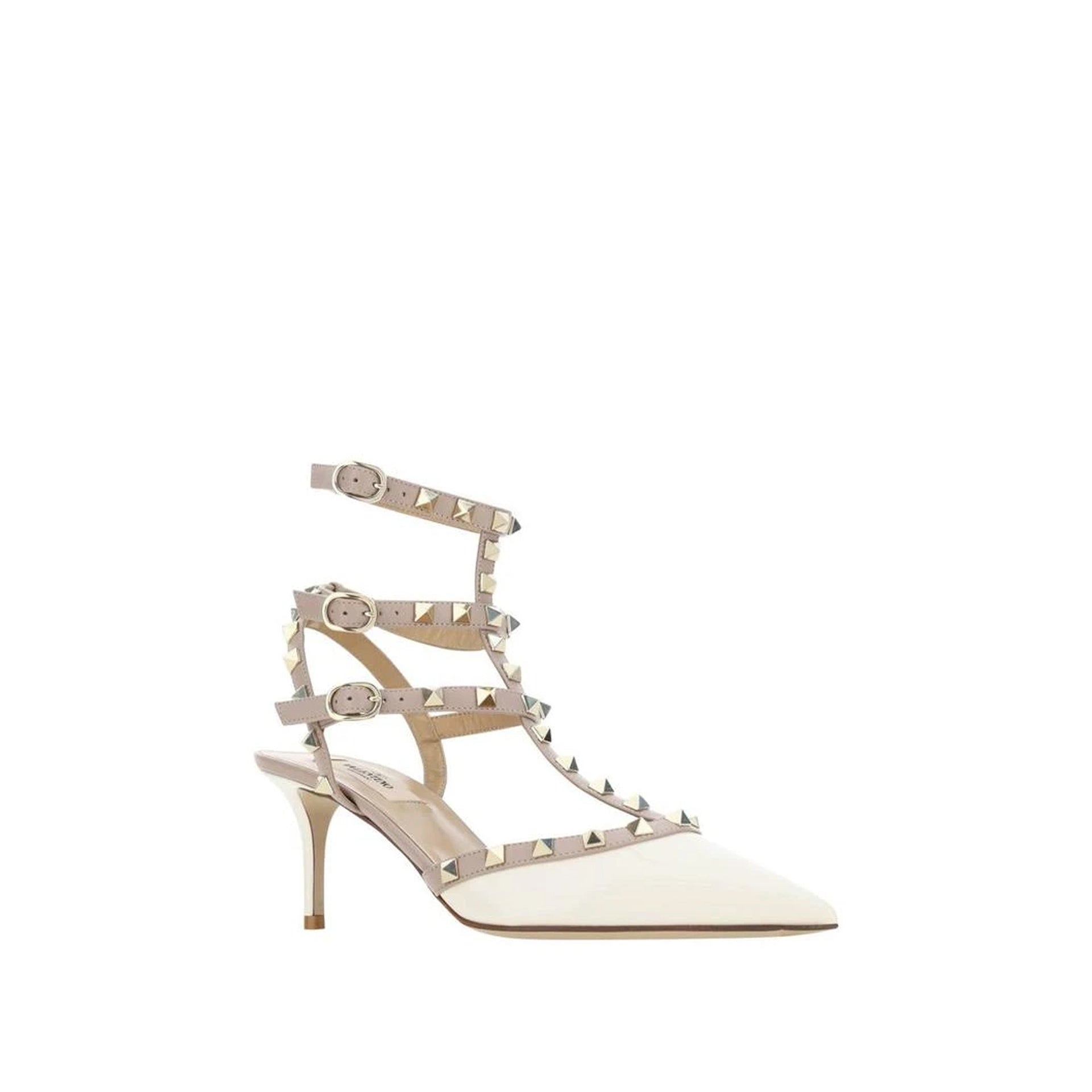 VALENTINO GARAVANI Rockstud Pumps with Ankle Buckle - 7 cm Heel