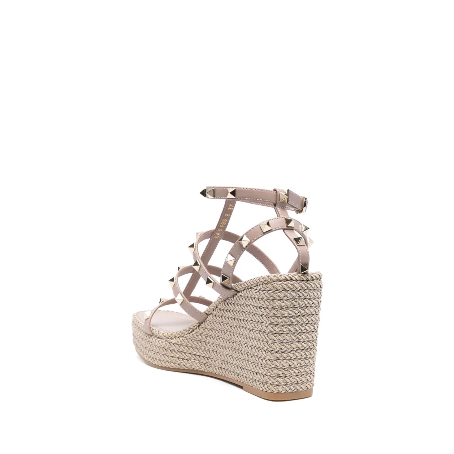 VALENTINO GARAVANI Rockstud High Wedge Sandals (11 cm)